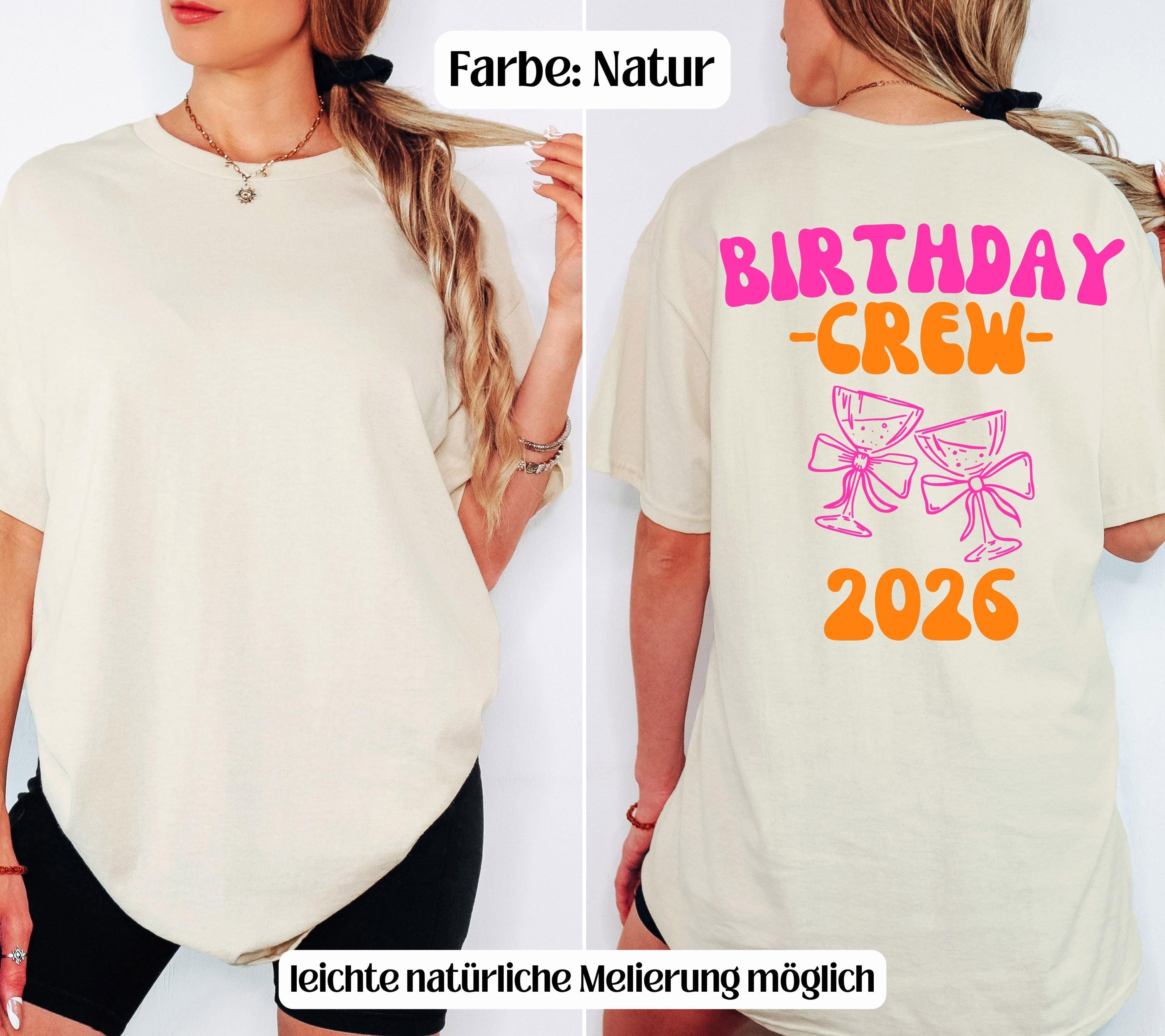 Birthday Girl Shirt, Crew Shirt, Geburtstag Shirt, personalisiertes 30. Geburtstag Shirt, Geschenkidee Geburtstag, 30 Jahre, Gruppe, pink