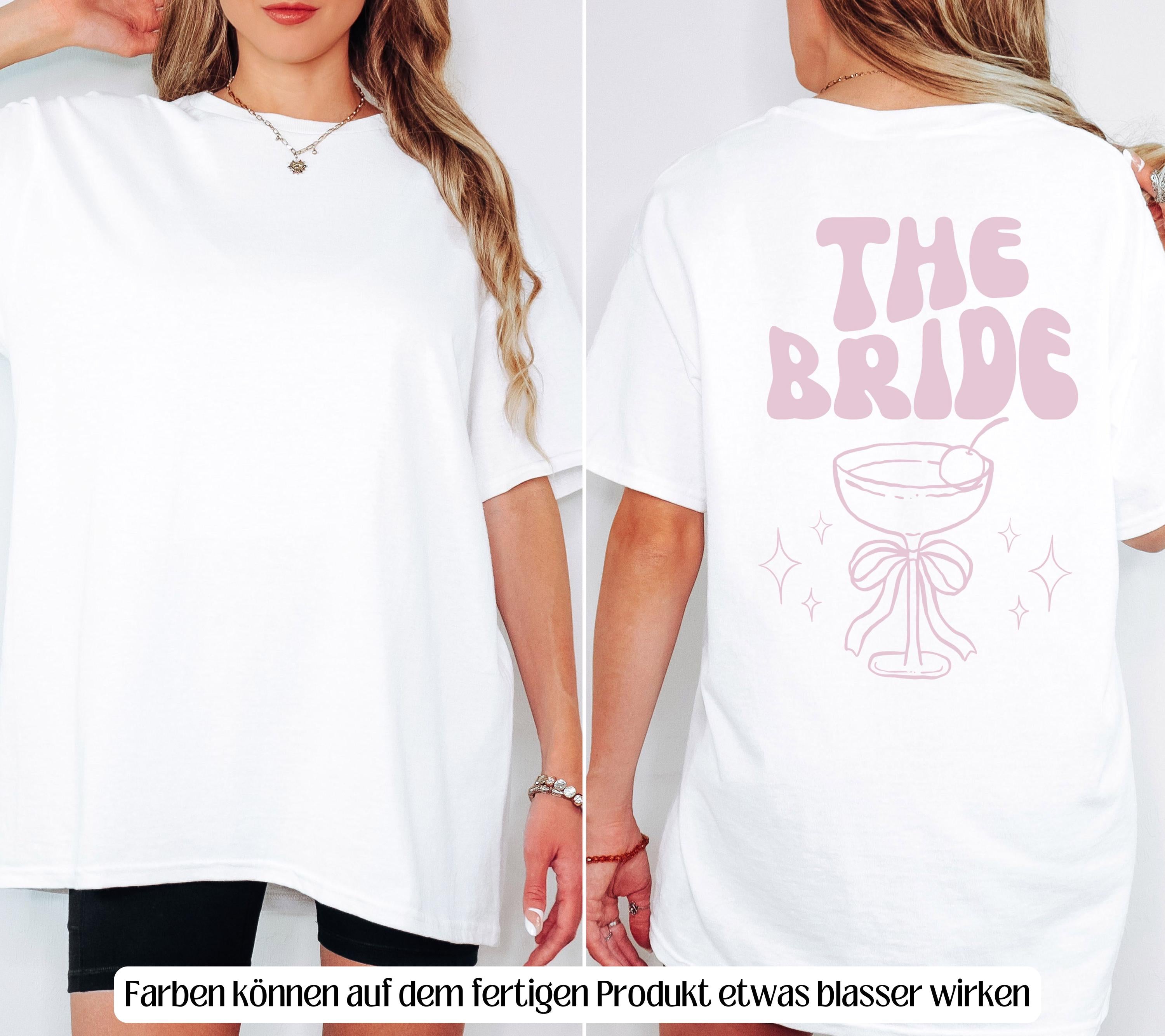 JGA Shirt Backprint, Junggesellinnenabschied Shirts, JGA Shirts rosa, Bride, Team, Braut T-Shirt, JGA Frauen, Gruppenshirt, Hochzeit Shirt