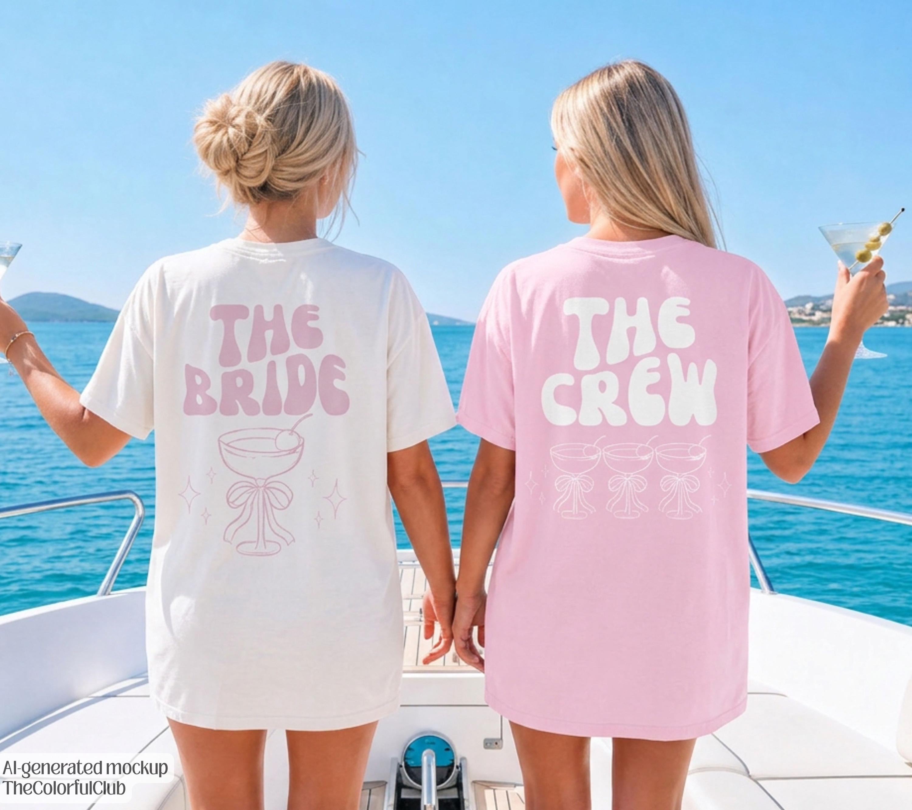 JGA Shirt Backprint, Junggesellinnenabschied Shirts, JGA Shirts rosa, Bride, Team, Braut T-Shirt, JGA Frauen, Gruppenshirt, Hochzeit Shirt