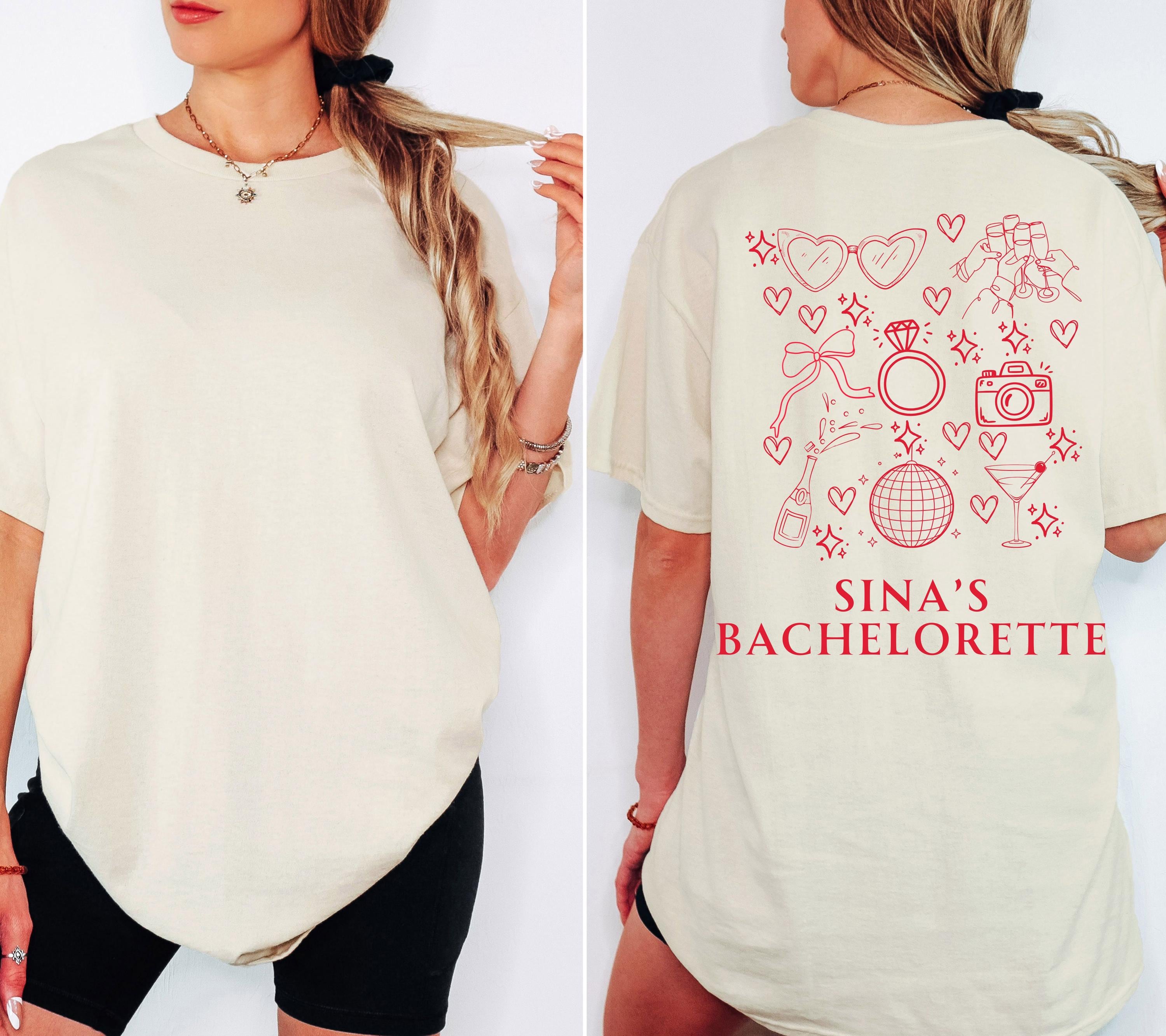 JGA T-Shirt, Junggesellinnenabschied Shirts, Braut T-Shirt, Backprint, Bride Shirt, JGA Frauen, Team Shirts, Hochzeit, JGA Shirt mit Namen