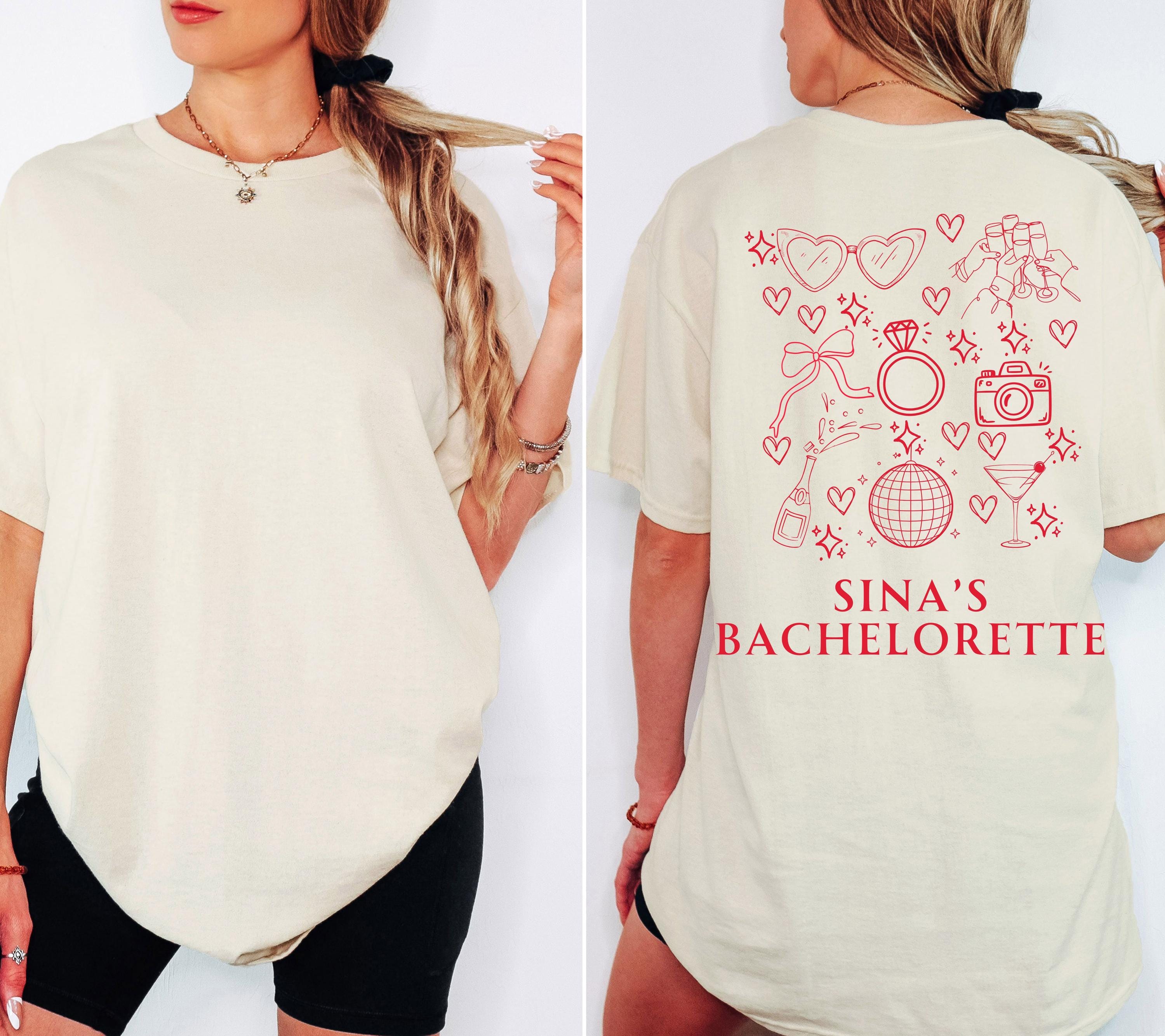 JGA T-Shirt, Junggesellinnenabschied Shirts, Braut T-Shirt, Backprint, Bride Shirt, JGA Frauen, Team Shirts, Hochzeit, JGA Shirt mit Namen