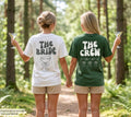 JGA Shirt Backprint, Junggesellinnenabschied Shirts, JGA Shirts grün, Bride, Team, Braut T-Shirt, JGA Frauen, Gruppenshirt, Camping, Natur