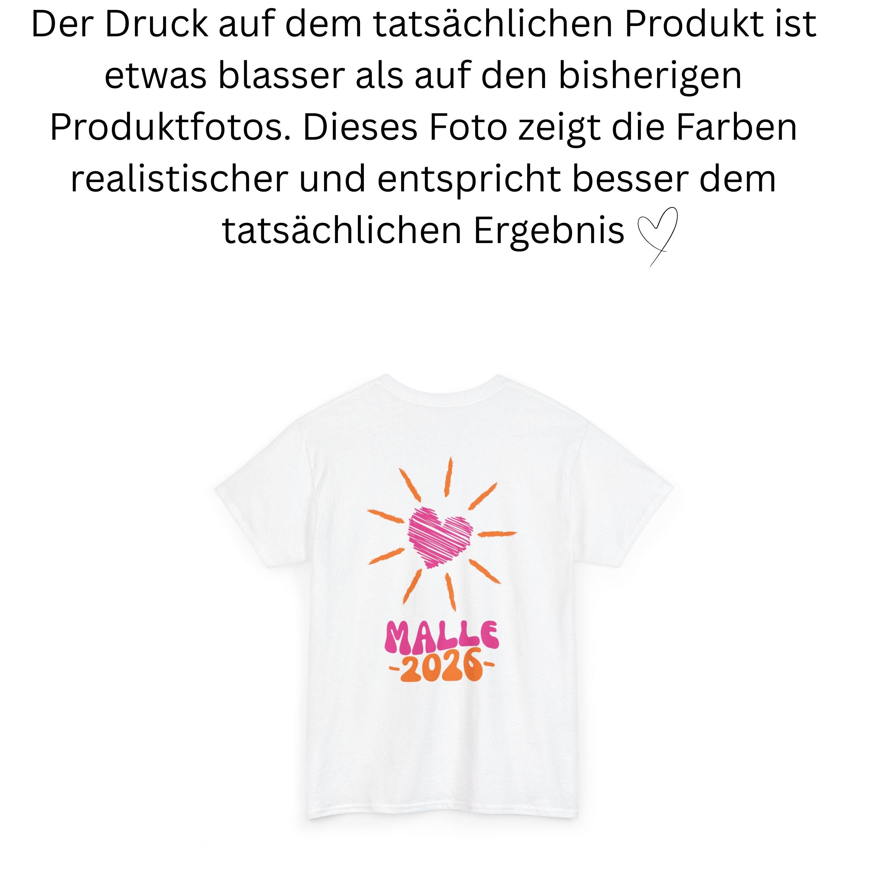 Malle Shirt, Malle 2026, Malle T Shirt, Mallorca Shirts, Bier Shirt, Sauf T Shirt, Gruppenshirt, Sommer, Sonne, Herz, Frauen, pink orange