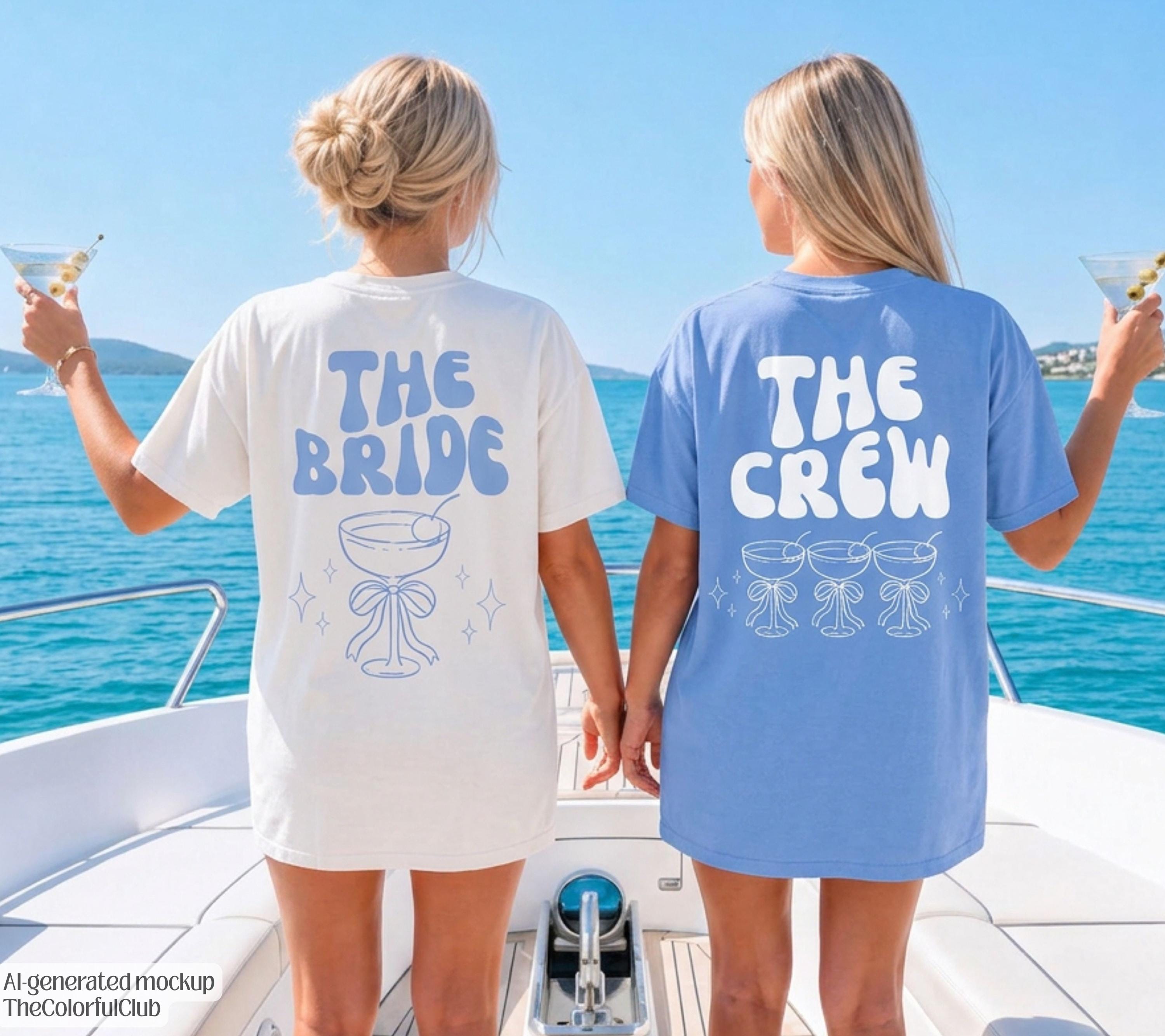 JGA T-Shirt Backprint, Junggesellinnenabschied Shirts, JGA Shirts blau, Bride, Team, Braut Shirt, JGA Frauen, Gruppen Shirt, Hochzeit Shirt