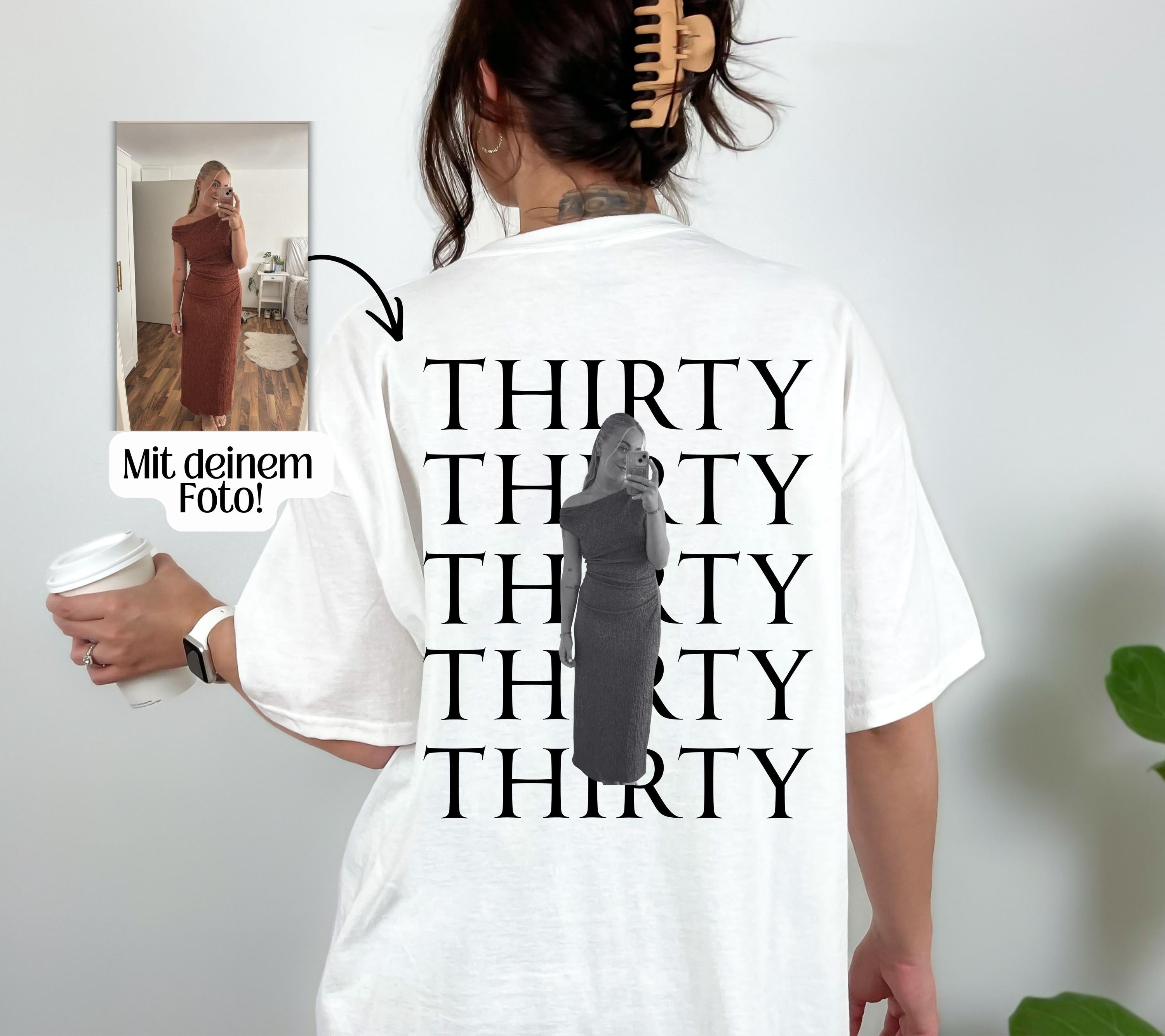 Geburtstag Shirt mit Foto, Geburtstagsshirt, personalisiertes 30. Geburtstag T-Shirt, Geschenkidee Geburtstag dreißig, Geburtstagsgeschenk