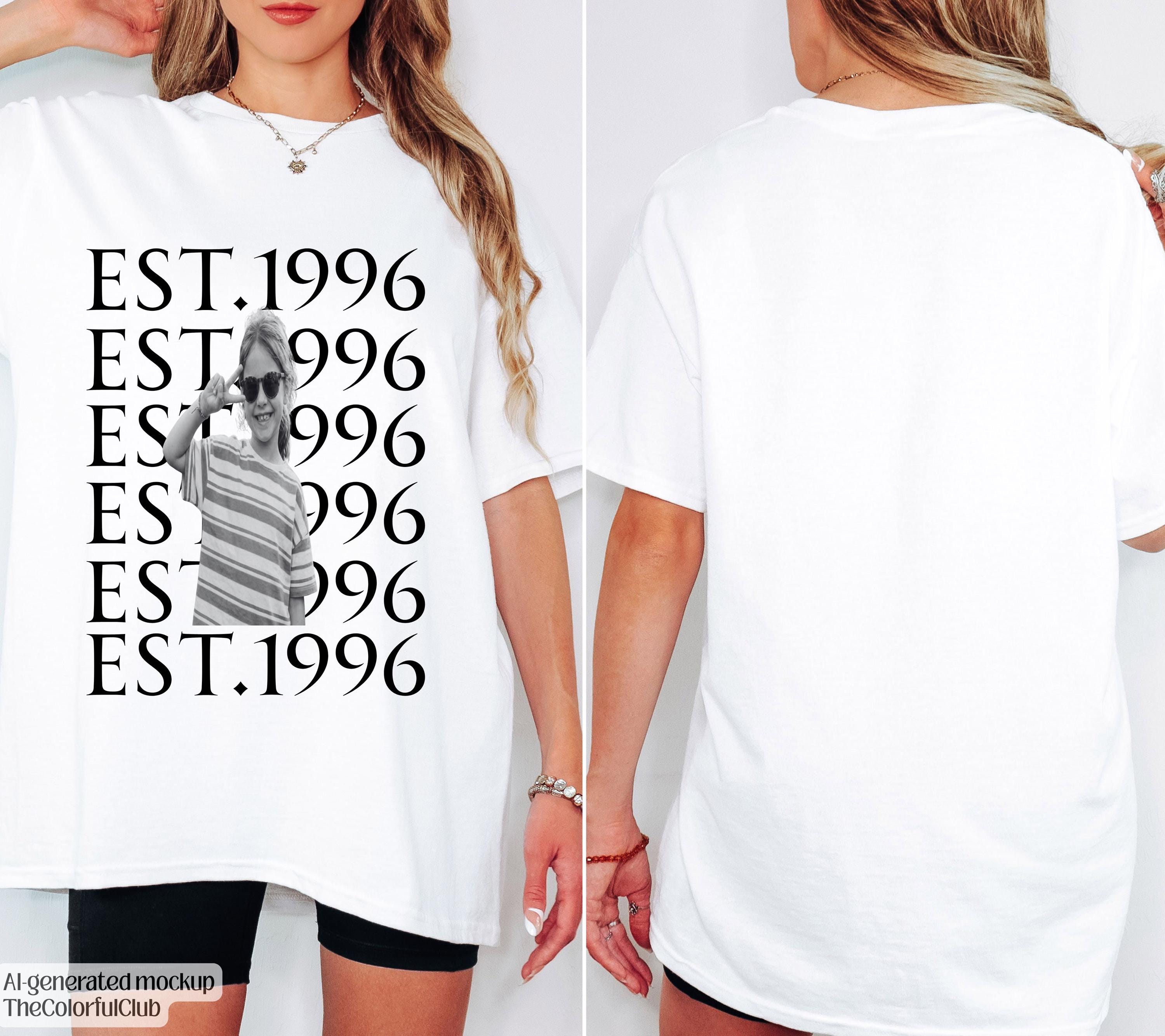 Personalisiertes Foto Shirt Damen | Kinderfoto T-Shirt Geburtsjahr | EST. Shirt | Geburtstag Geschenk Frau | Geburtstagsgeschenk Freundin