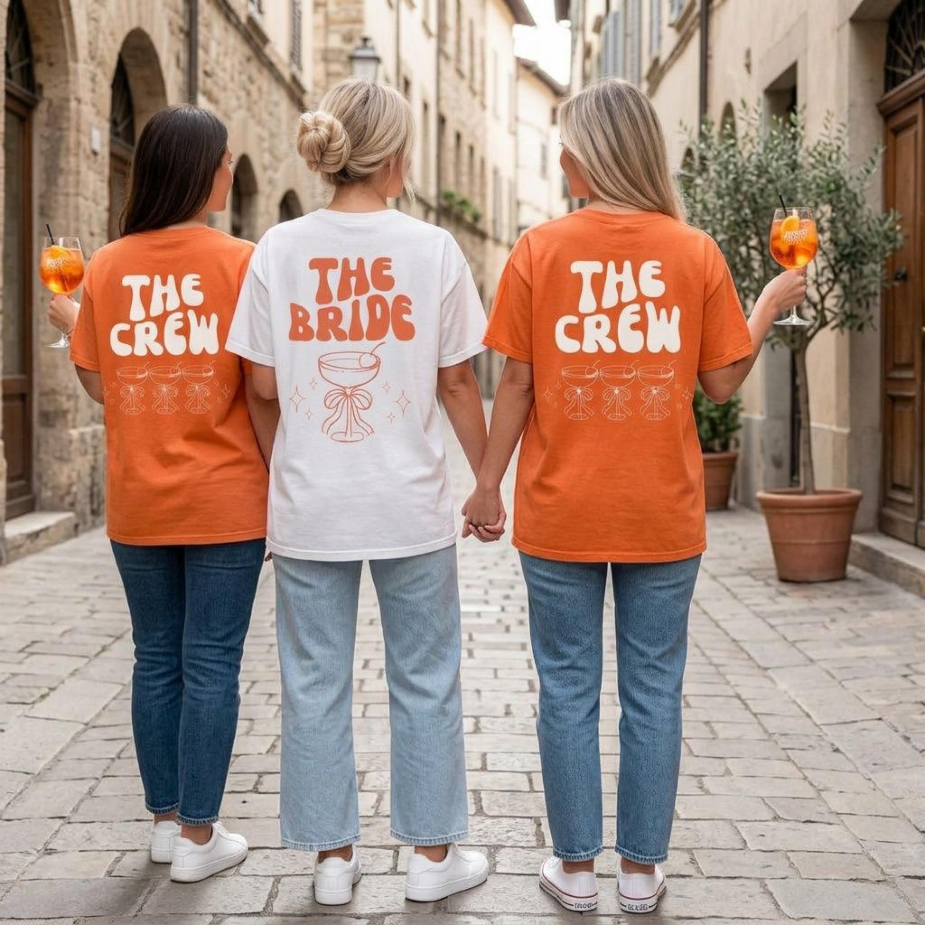 JGA T-Shirt, Junggesellenabschied Shirts, JGA Shirts orange, Bride, Team, Braut Shirt, JGA Frauen, Gruppenshirt, Hochzeit Shirt, Brautparty