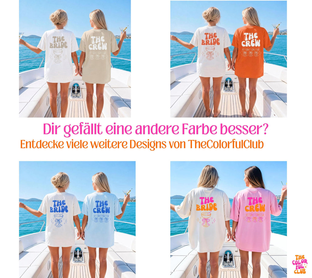 JGA Shirt pink orange, Junggesellenenabschied Shirts, JGA Shirts Frauen, Bride, Team, Braut Shirt, Damen, Gruppe, Hochzeit, Bachelorette