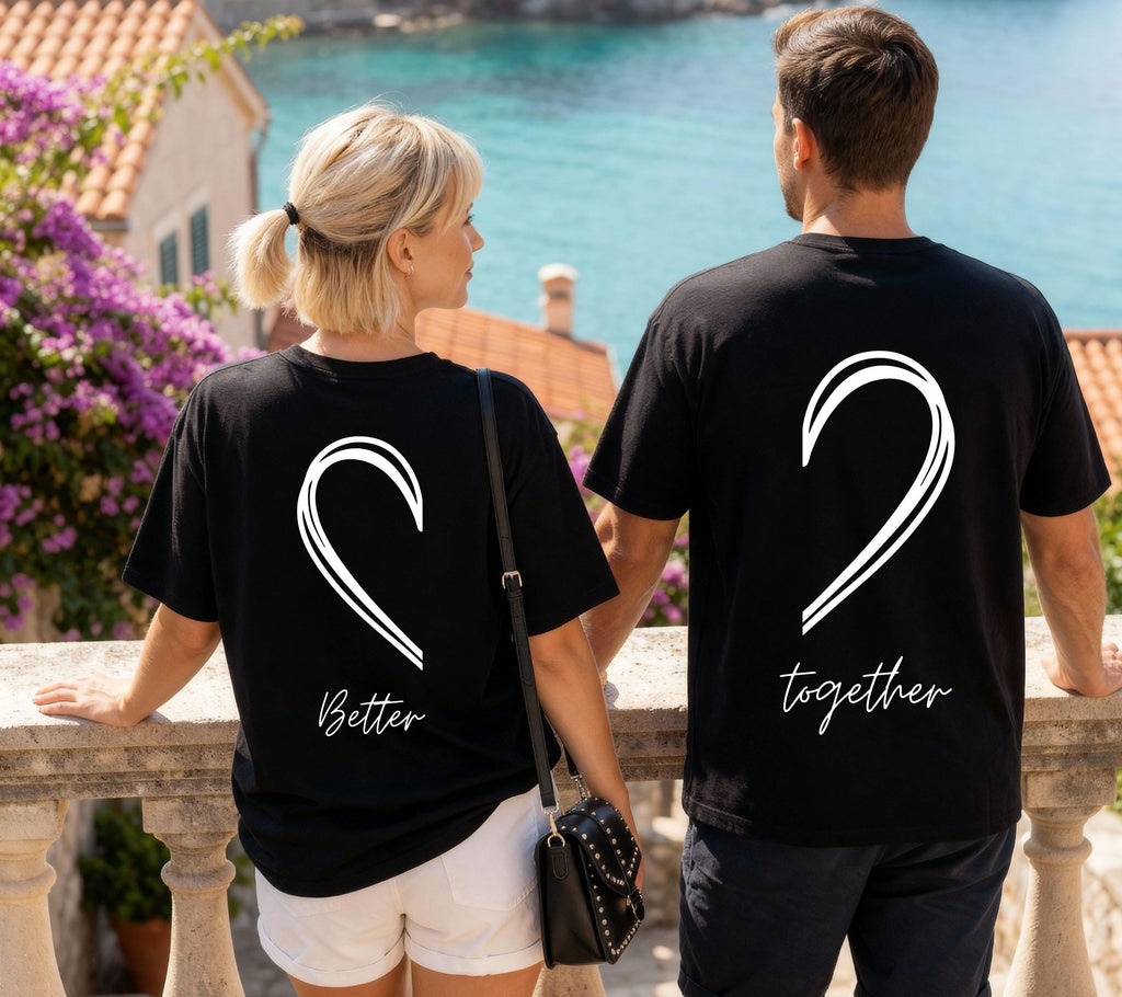 Pizza Partner Shirt, Better Together Couple Shirt, Pärchen T-Shirt Set, Geschenk für Freundin & Freund, Matching Couple Shirts, Jahrestag