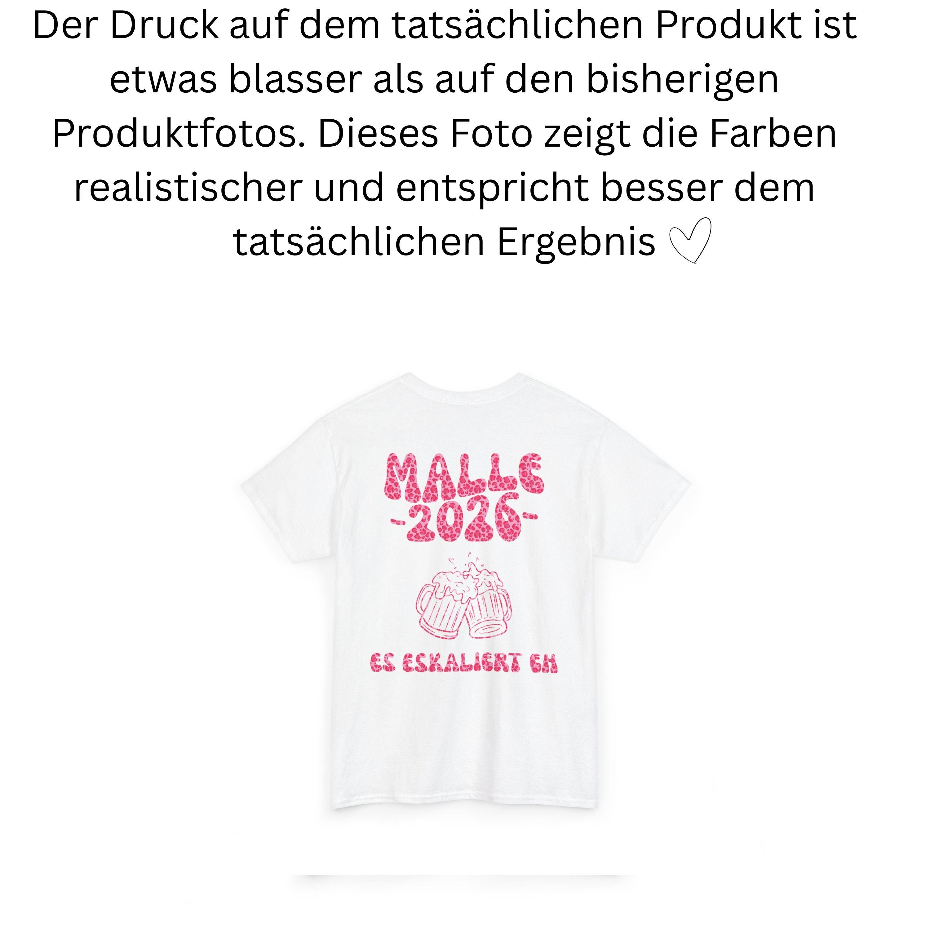 Malle Shirt Leo, es eskaliert eh, Backprint, Malle 2026, Malle T Shirt pink, Mallorca Shirts, Bier Shirt, Sauf T Shirt, Gruppenshirt, lustig