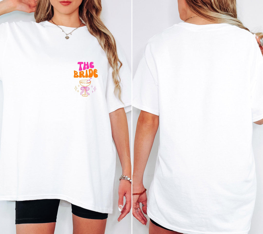 JGA T Shirt, Junggesellenenabschied Shirts, JGA pink orange, Backprint, Team, Braut Shirt, JGA Frauen, Gruppen T Shirt, Hochzeit, Brautparty