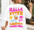 Malle Shirt, Backprint, Malle 2026, Malle Shirts, Malle T Shirt, personalisiert, Mallorca Shirts, Spritz Shirt, Palmen, Sonne, Gruppenshirt