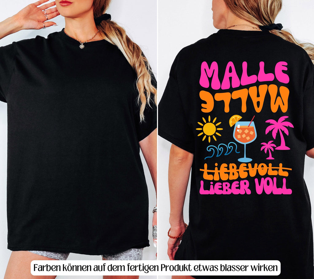 Malle Shirt, Backprint, Malle 2026, Malle Shirts, Malle T Shirt, personalisiert, Mallorca Shirts, Spritz Shirt, Palmen, Sonne, Gruppenshirt