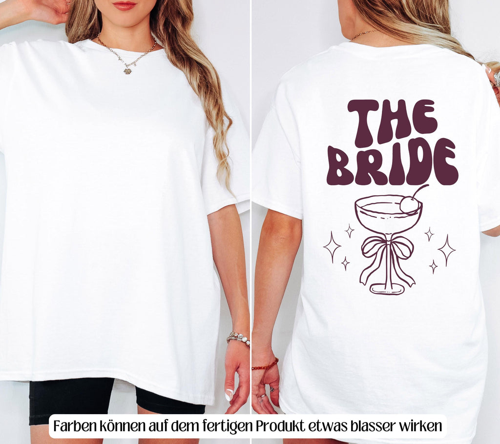 JGA Shirt Backprint, Junggesellinnenabschied Shirts, JGA Shirts rot, Bride, Team, Braut T-Shirt, JGA Frauen, Gruppenshirt, Hochzeit Shirt