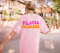 Pilates Shirt, Pilates Princess, T-Shirt pink orange Damen, Funny Pilates Shirt, Geschenk, Geschenkidee Freundin, Reformer, cute, Club, rosa