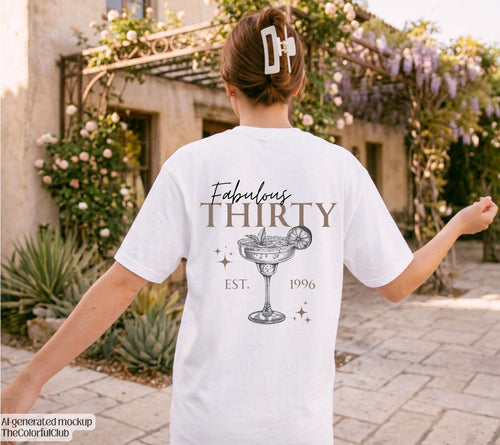 Fabulous Thirty Shirt, Geburtstag Shirt, est 1996, personalisiertes 30. Geburtstag T-Shirt, Geschenkidee Geburtstag dreißig, 30, Birthday