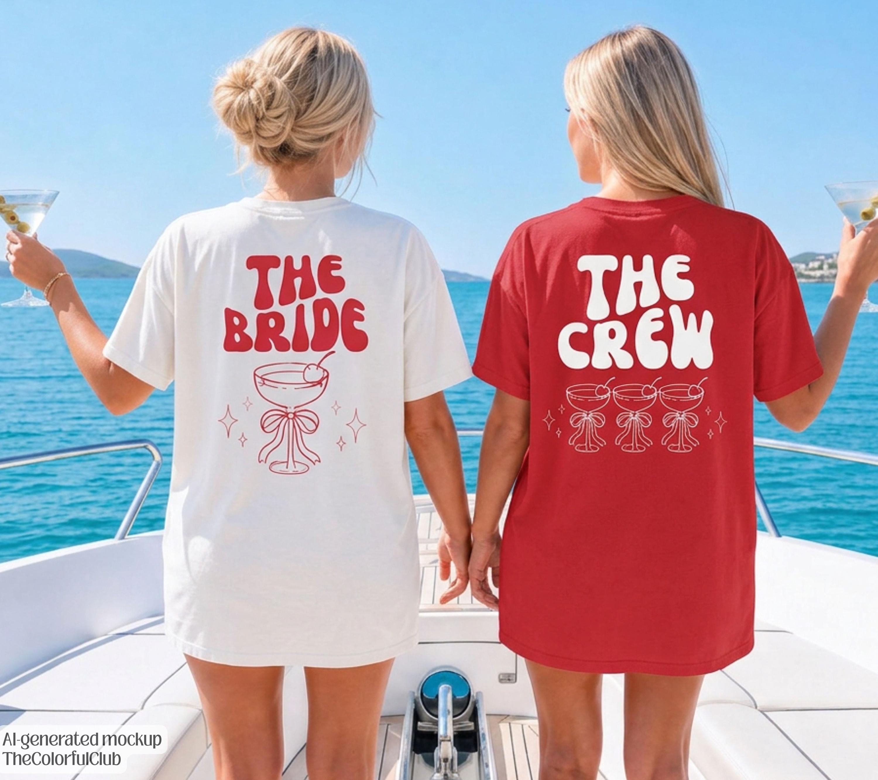 JGA Shirt Backprint, Junggesellinnenabschied Shirts, JGA Shirts rot, Bride, Team, Braut T-Shirt, JGA Frauen, Gruppenshirt, Hochzeit Shirt