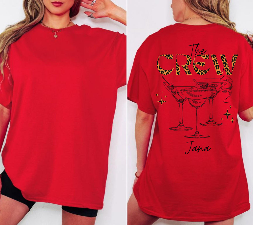 JGA Shirt Damen, Junggesellenabschied Shirts, Team Bride, Braut Shirt , JGA Frauen, personalisierte Jga Shirts, Leo Muster, Leopard, hinten