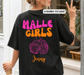 Malle Shirt Damen, Backprint, Malle 2026, Malle Shirts, Malle Girls, personalisiert mit Namen, Mallorca Shirts, Bier Shirt, Gruppenshirt