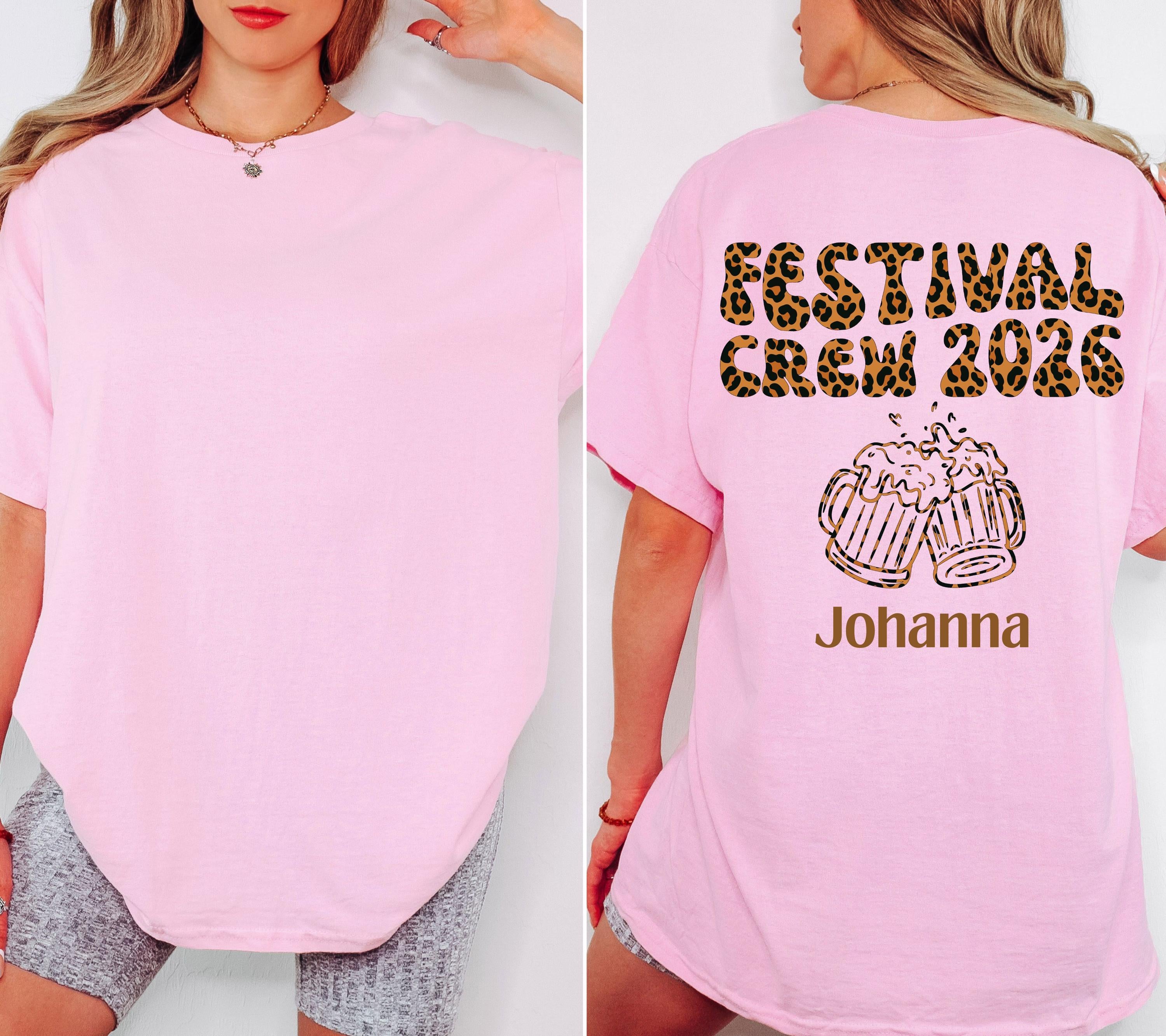 Festival Shirt - Festival Outfit Damen Herren – Lustiges Festival T Shirt Gruppe – Camping Shirt – Party Shirt Bier – Freunde - Leo Muster