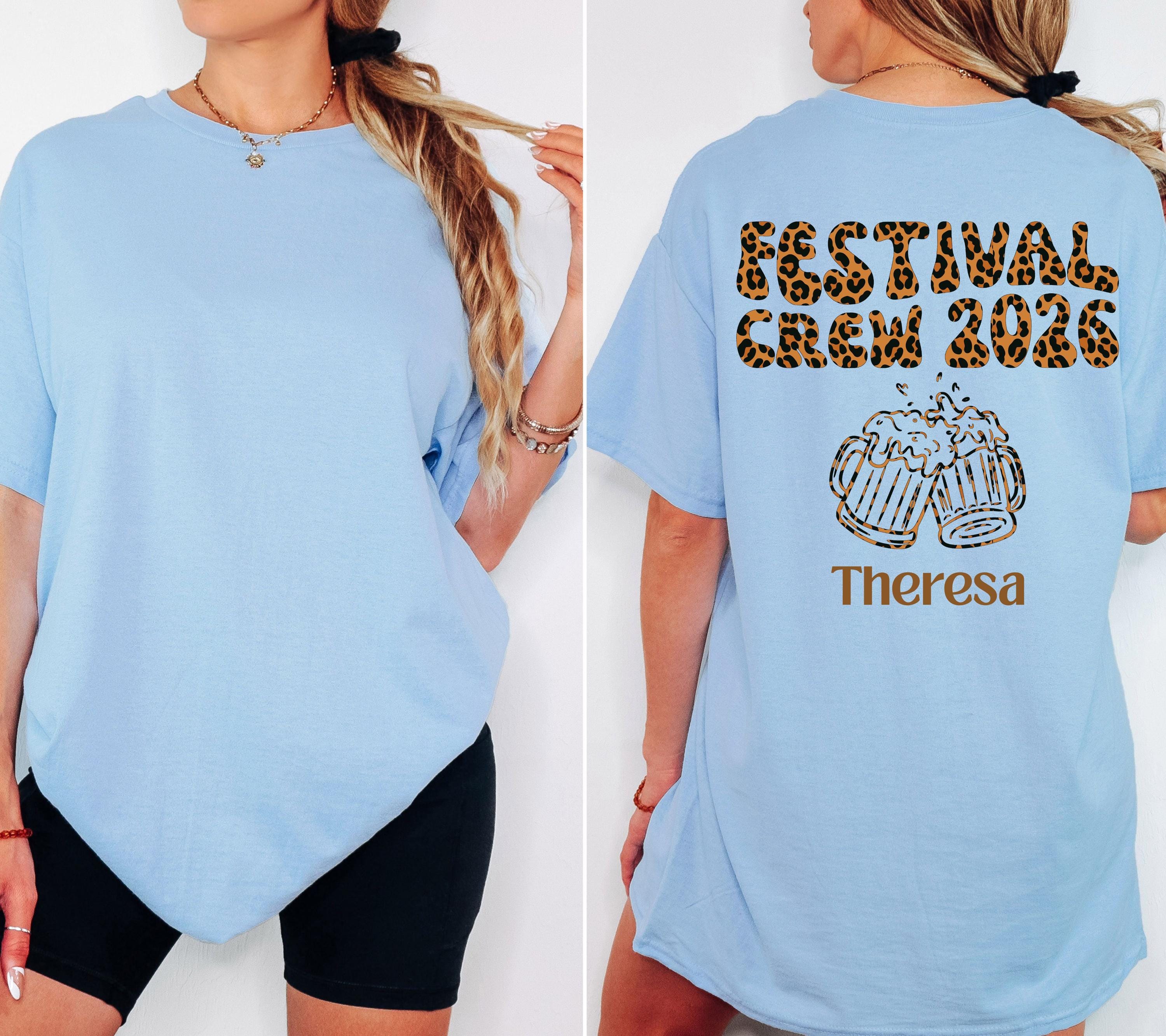Festival Shirt - Festival Outfit Damen Herren – Lustiges Festival T Shirt Gruppe – Camping Shirt – Party Shirt Bier – Freunde - Leo Muster