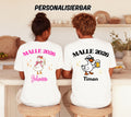 Malle Shirt, Backprint, Malle 2026 Ente, Malle Shirts personalisiert, Mallorca t Shirts, Bier Shirt, Gruppenshirt pink, lustige Shirts, Sekt