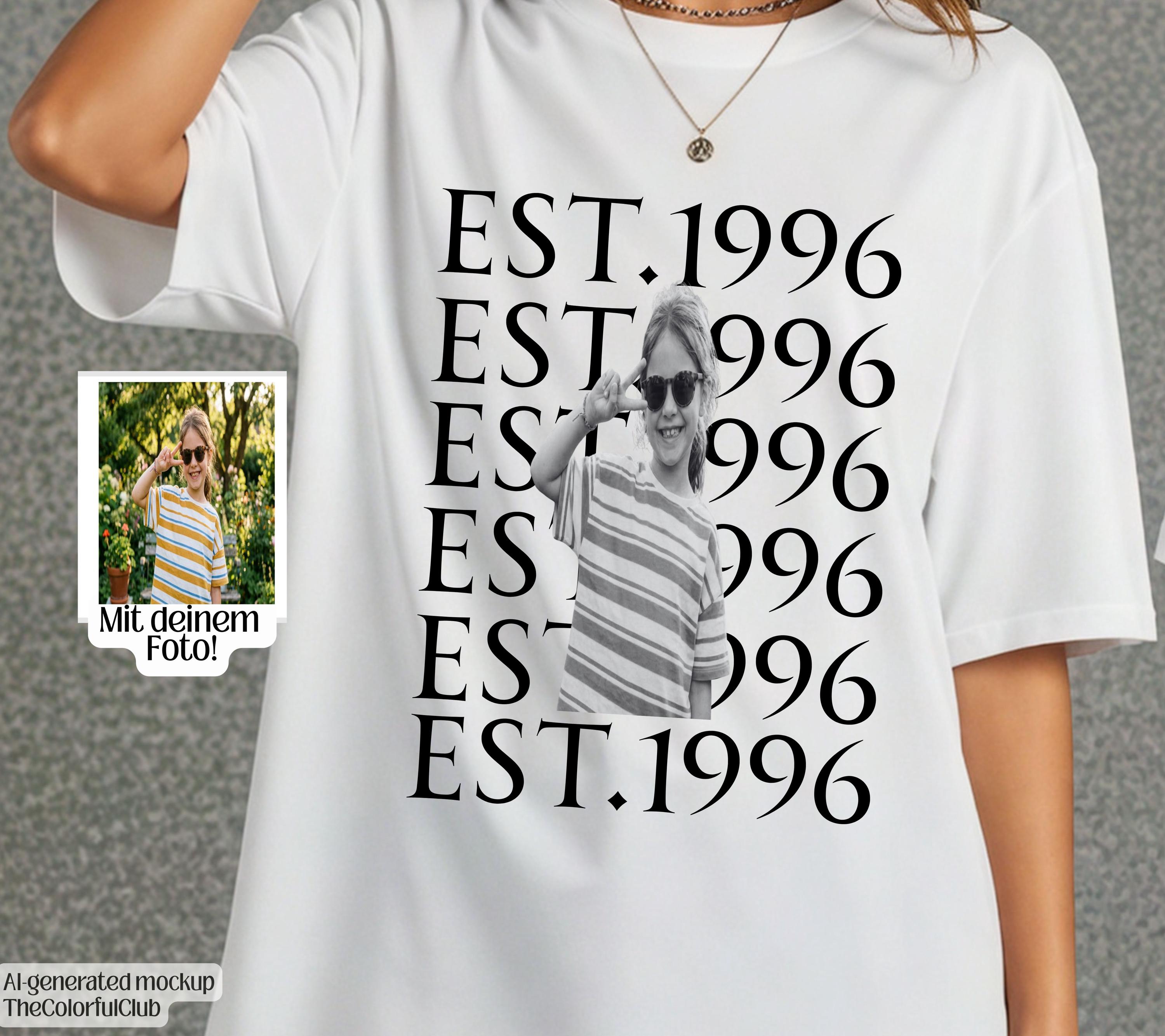 Kinderfoto Shirt Personalisiert | T-Shirt mit eigenem Foto | Geschenk zum Geburtstag Frau | Foto Shirt Damen | Erinnerungsgeschenk Freundin