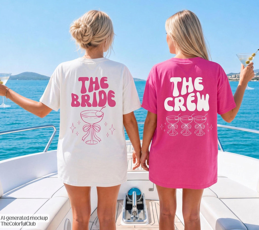 JGA Shirt, Backprint, Junggesellinnenabschied Shirts, JGA Shirts pink, Bride, Team, Braut T-Shirt, JGA Frauen, Gruppenshirt, Hochzeit Shirt