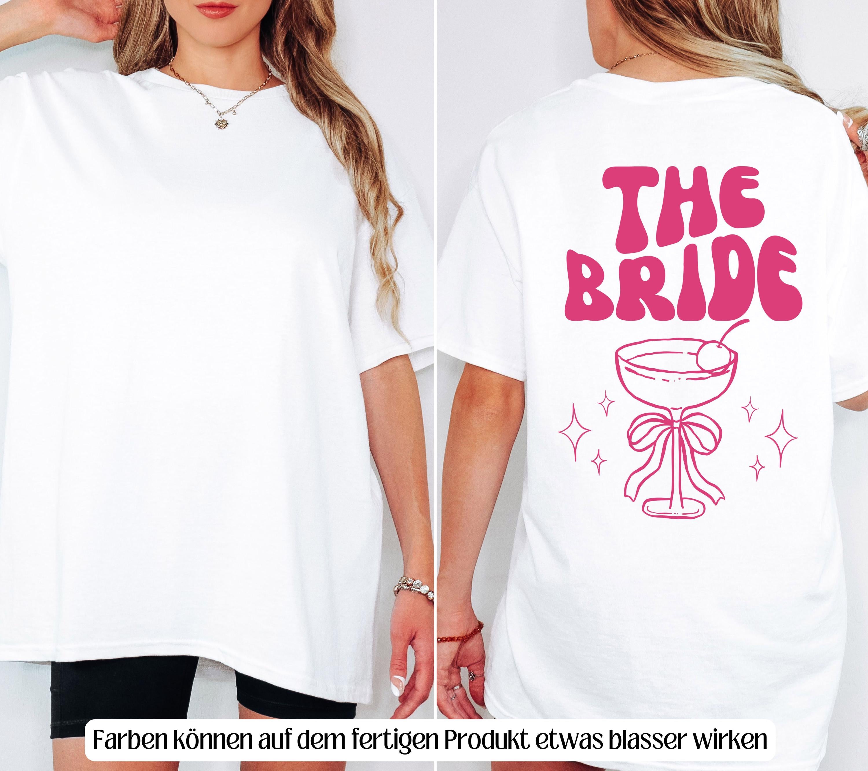 JGA Shirt, Backprint, Junggesellinnenabschied Shirts, JGA Shirts pink, Bride, Team, Braut T-Shirt, JGA Frauen, Gruppenshirt, Hochzeit Shirt