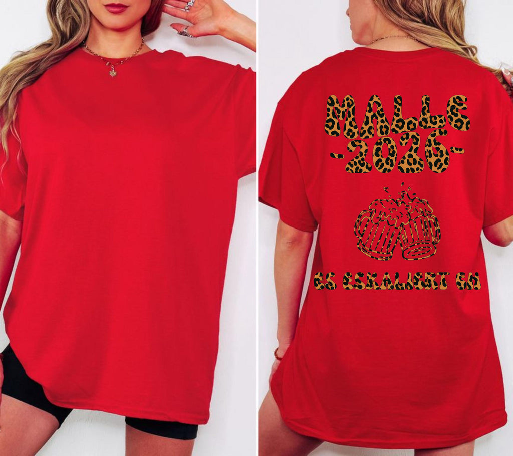 Malle Shirt Leo, es eskaliert eh, Backprint, Malle 2026, Malle T Shirt, Mallorca Shirts, Bier Shirt, Sauf T Shirt, Gruppenshirt, lustig