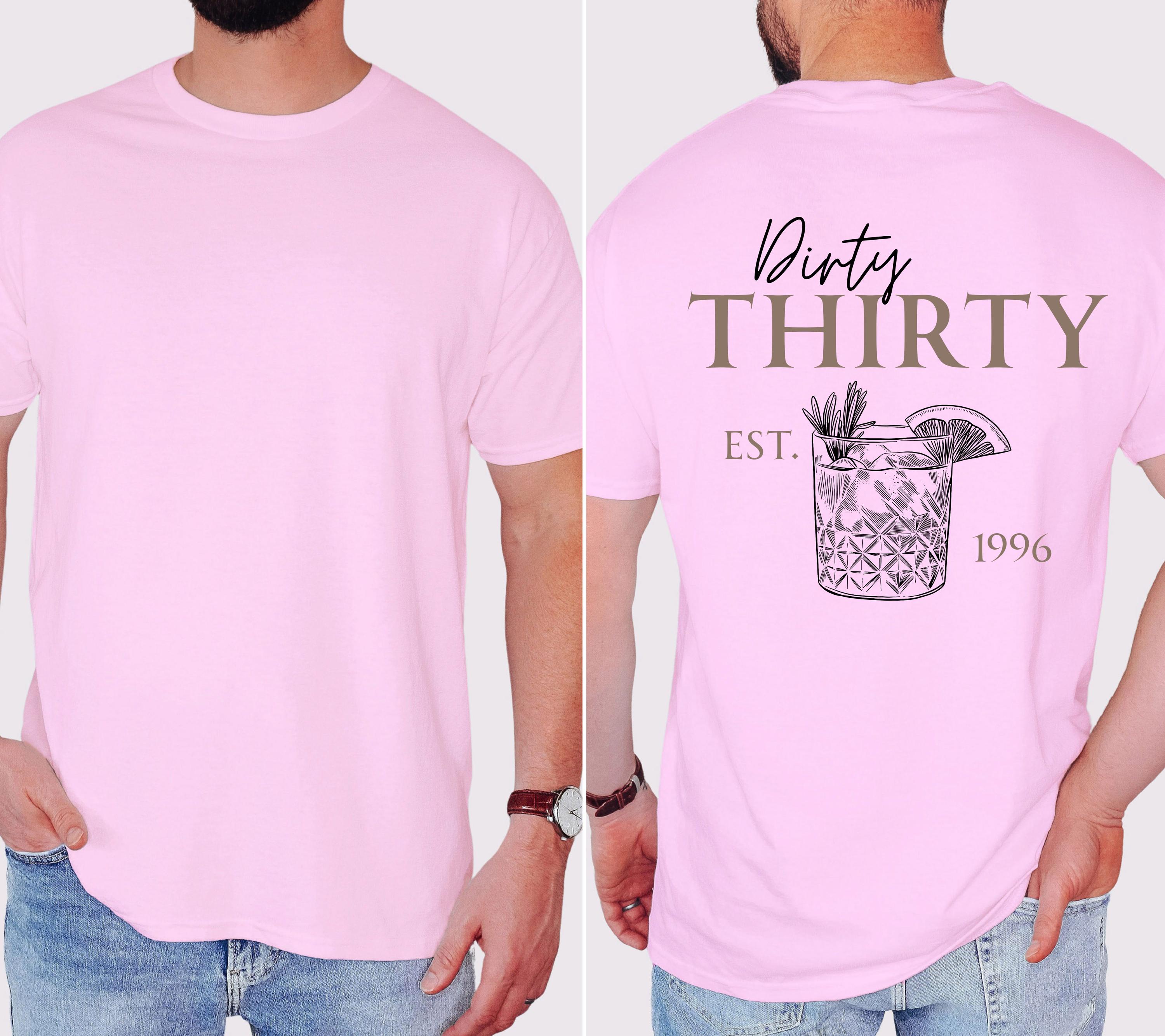 Dirty Thirty Shirt, Männer, Geburtstags Shirt, est 1996, personalisiertes 30. Geburtstag Shirt, Geschenkidee dreißig, 30 Jahre, Herren