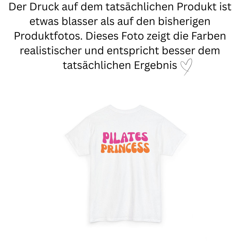 Pilates Shirt, Pilates Princess, T-Shirt pink orange Damen, Funny Pilates Shirt, Geschenk, Geschenkidee Freundin, Reformer, cute, Club, rosa