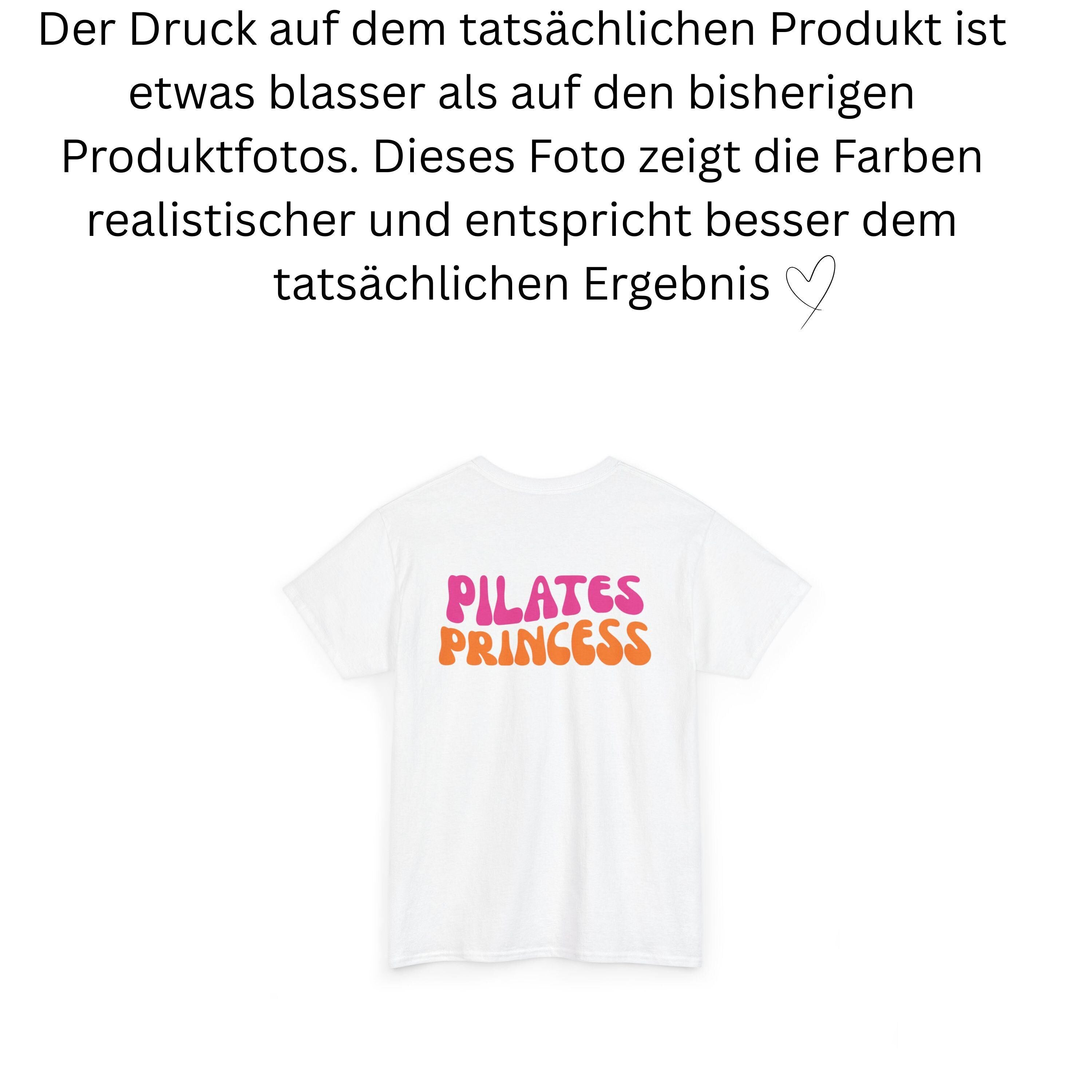 Pilates Shirt, Pilates Princess, T-Shirt pink orange Damen, Funny Pilates Shirt, Geschenk, Geschenkidee Freundin, Reformer, cute, Club, rosa