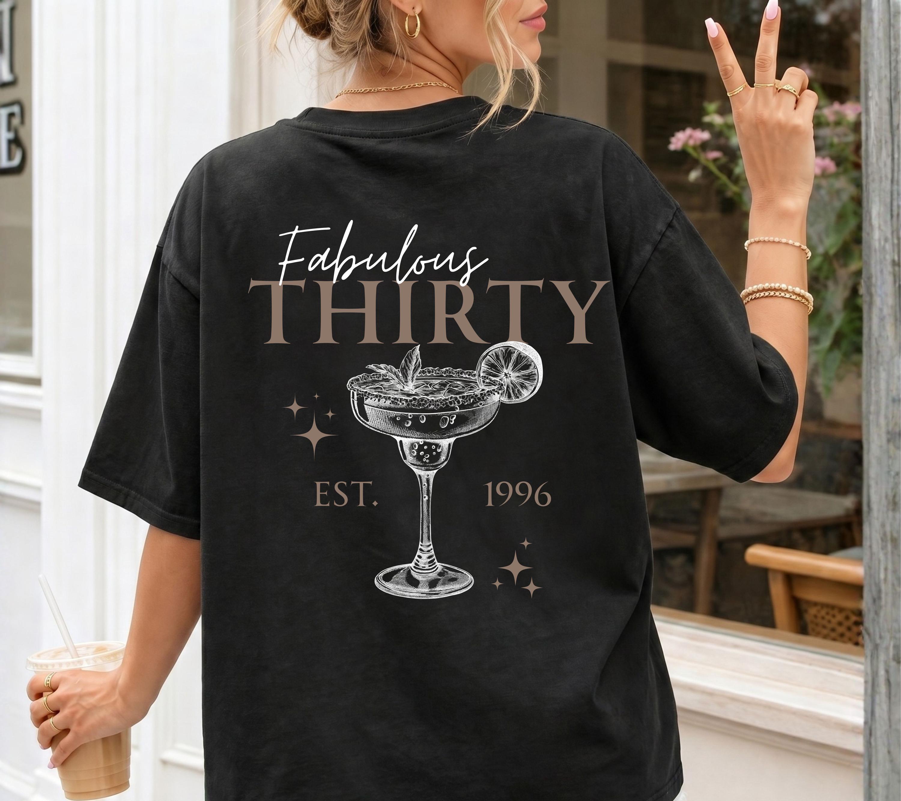 Fabulous Thirty Shirt, Geburtstag Shirt, est 1996, personalisiertes 30. Geburtstag T-Shirt, Geschenkidee Geburtstag dreißig, 30, Birthday