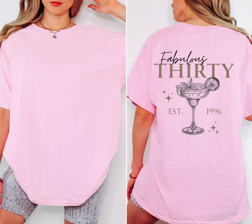 Fabulous Thirty Shirt, Geburtstag Shirt, est 1996, personalisiertes 30. Geburtstag T-Shirt, Geschenkidee Geburtstag dreißig, 30, Birthday
