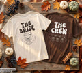 JGA Shirt Backprint, Junggesellinnenabschied Shirts, JGA Shirts braun, Bride, Team, Braut T-Shirt, JGA Frauen, Gruppenshirt, herbstlich