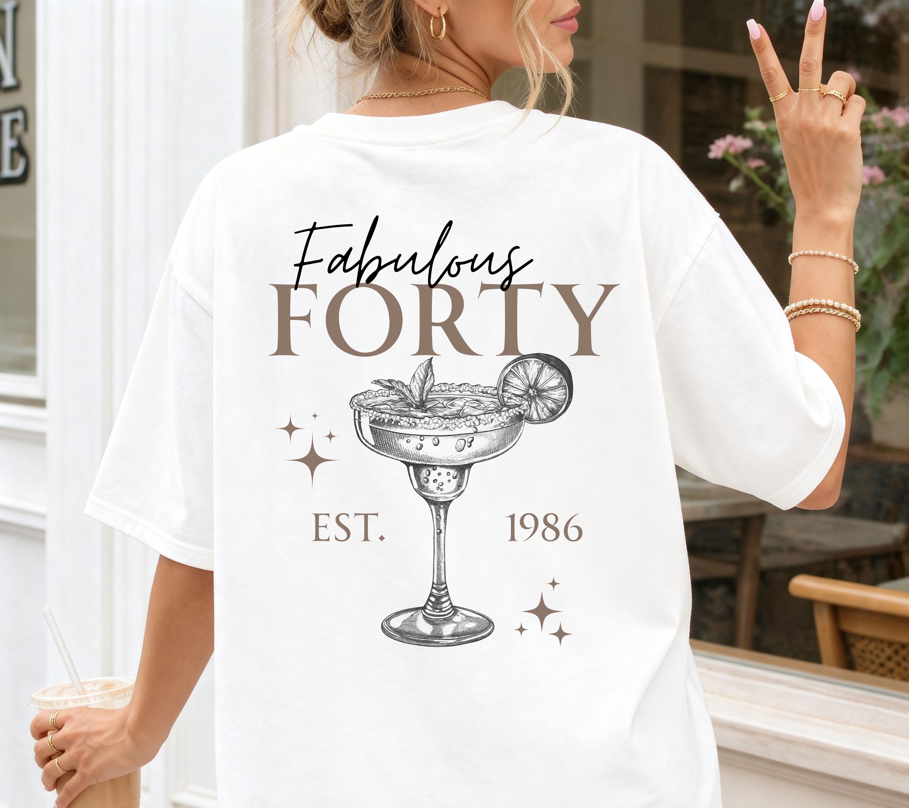 Fabulous Forty Shirt, Geburtstag Shirt, est 1986, personalisiertes 40. Geburtstag T-Shirt, Geschenkidee Geburtstag vierzig, 40, Birthday