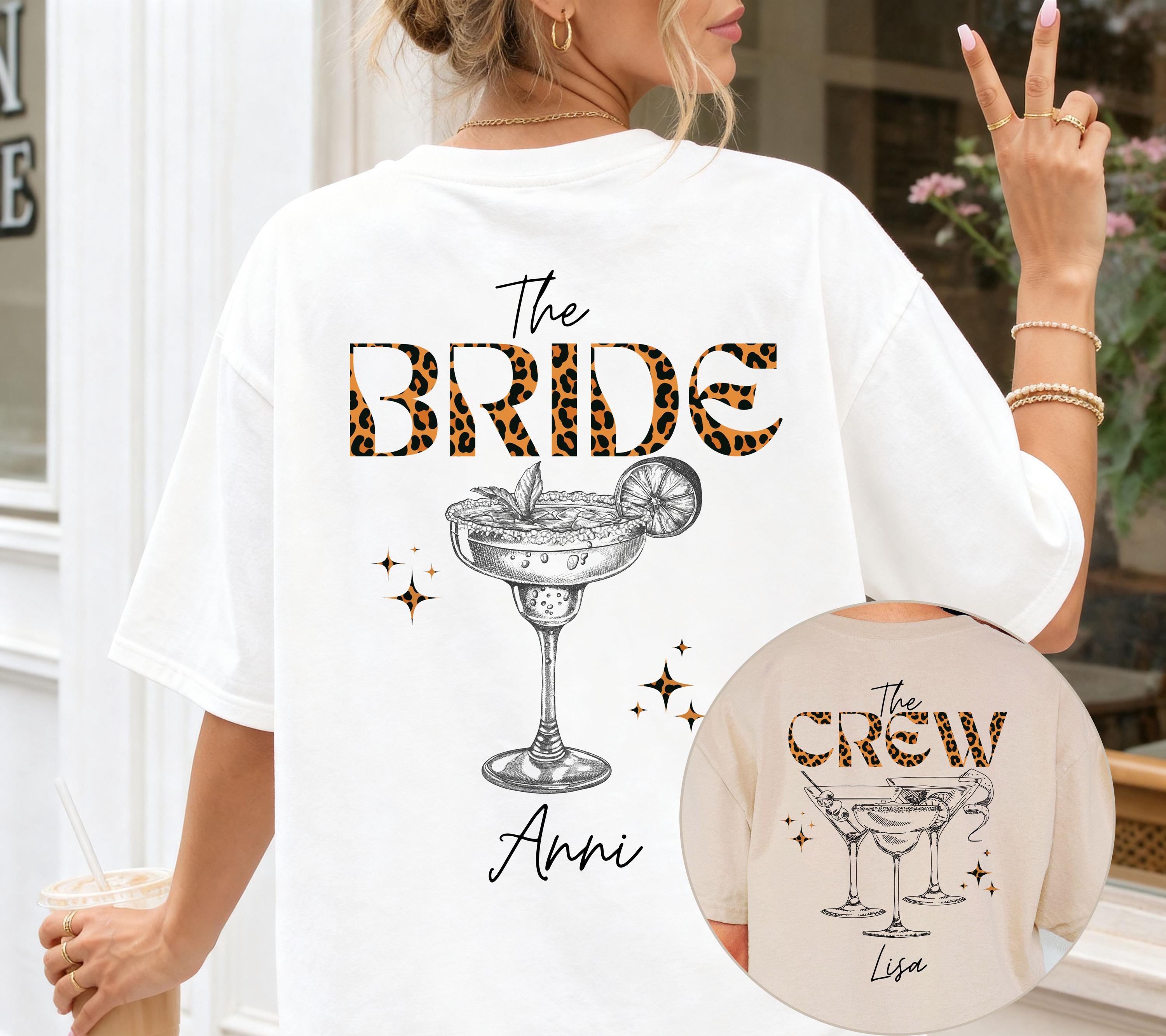 JGA Shirt Damen, Junggesellenabschied Shirts, Team Bride, Braut Shirt , JGA Frauen, personalisierte Jga Shirts, Leo Muster, Leopard, hinten