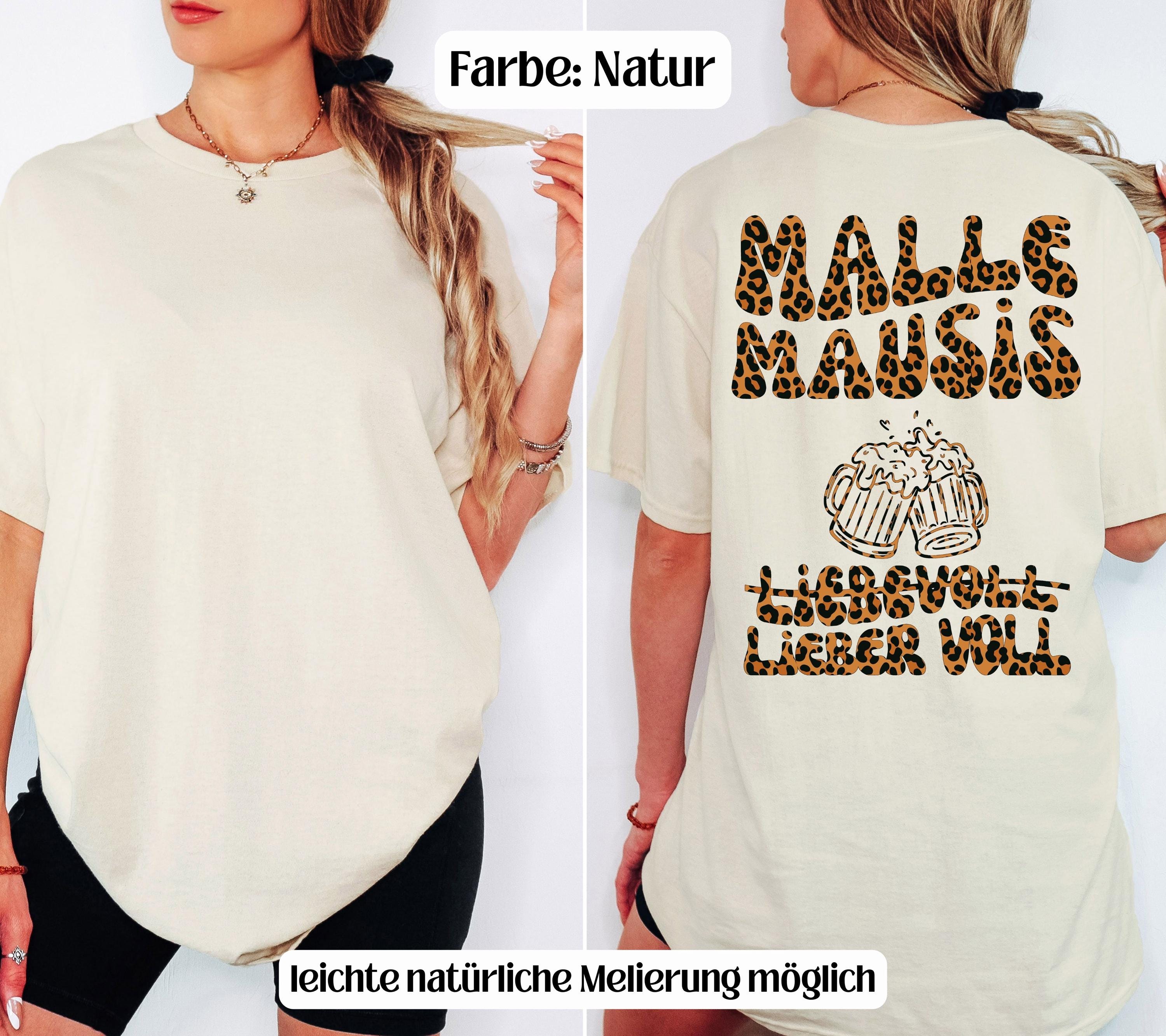 Malle Mausis Shirt, liebevoll lieber voll, Malle 2026, Malle Shirts Leo, Mallorca T Shirts, Bier Shirt, Gruppenshirt, Mausi, Mäuse, Damen
