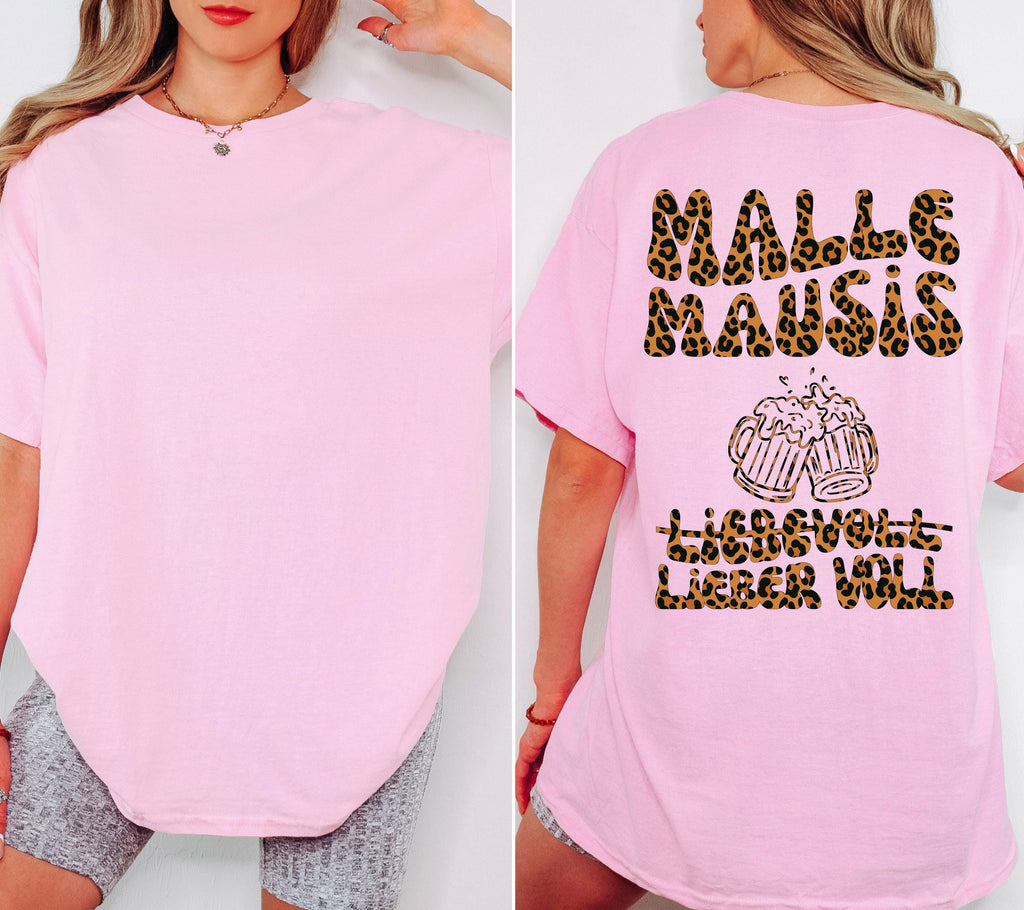 Malle Mausis Shirt, liebevoll lieber voll, Malle 2026, Malle Shirts Leo, Mallorca T Shirts, Bier Shirt, Gruppenshirt, Mausi, Mäuse, Damen
