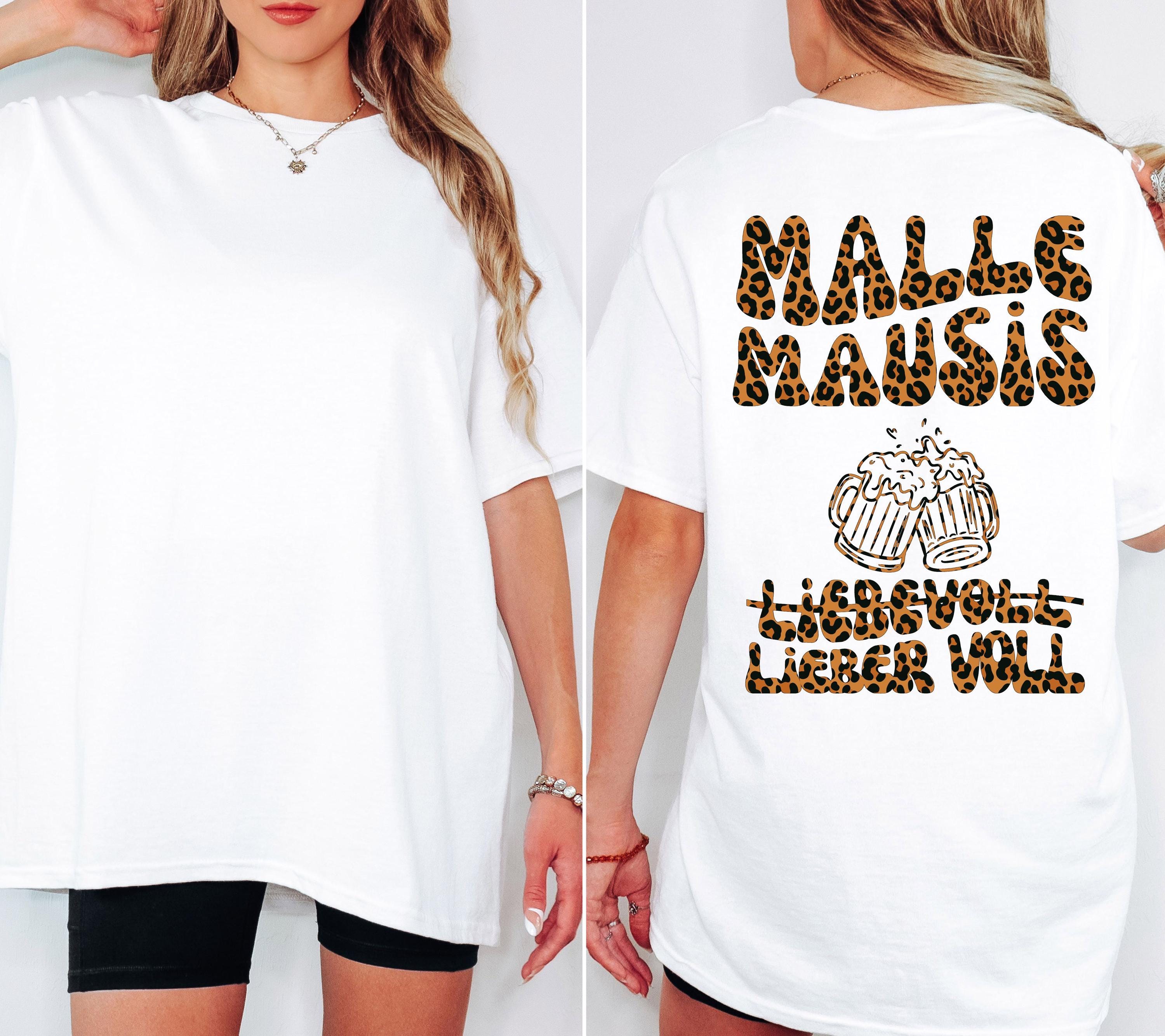 Malle Mausis Shirt, liebevoll lieber voll, Malle 2026, Malle Shirts Leo, Mallorca T Shirts, Bier Shirt, Gruppenshirt, Mausi, Mäuse, Damen