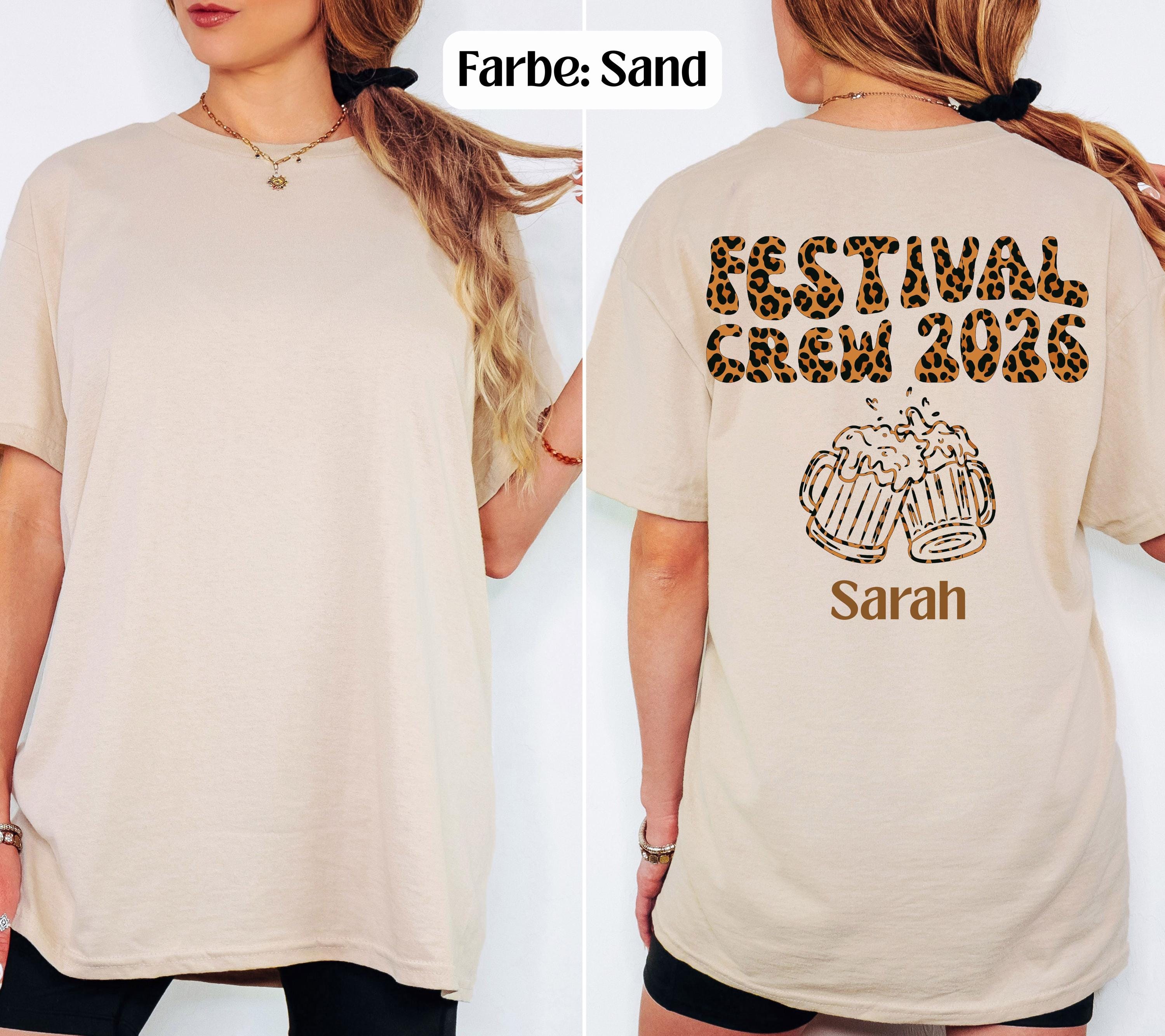 Festival Shirt - Festival Outfit Damen Herren – Lustiges Festival T Shirt Gruppe – Camping Shirt – Party Shirt Bier – Freunde - Leo Muster