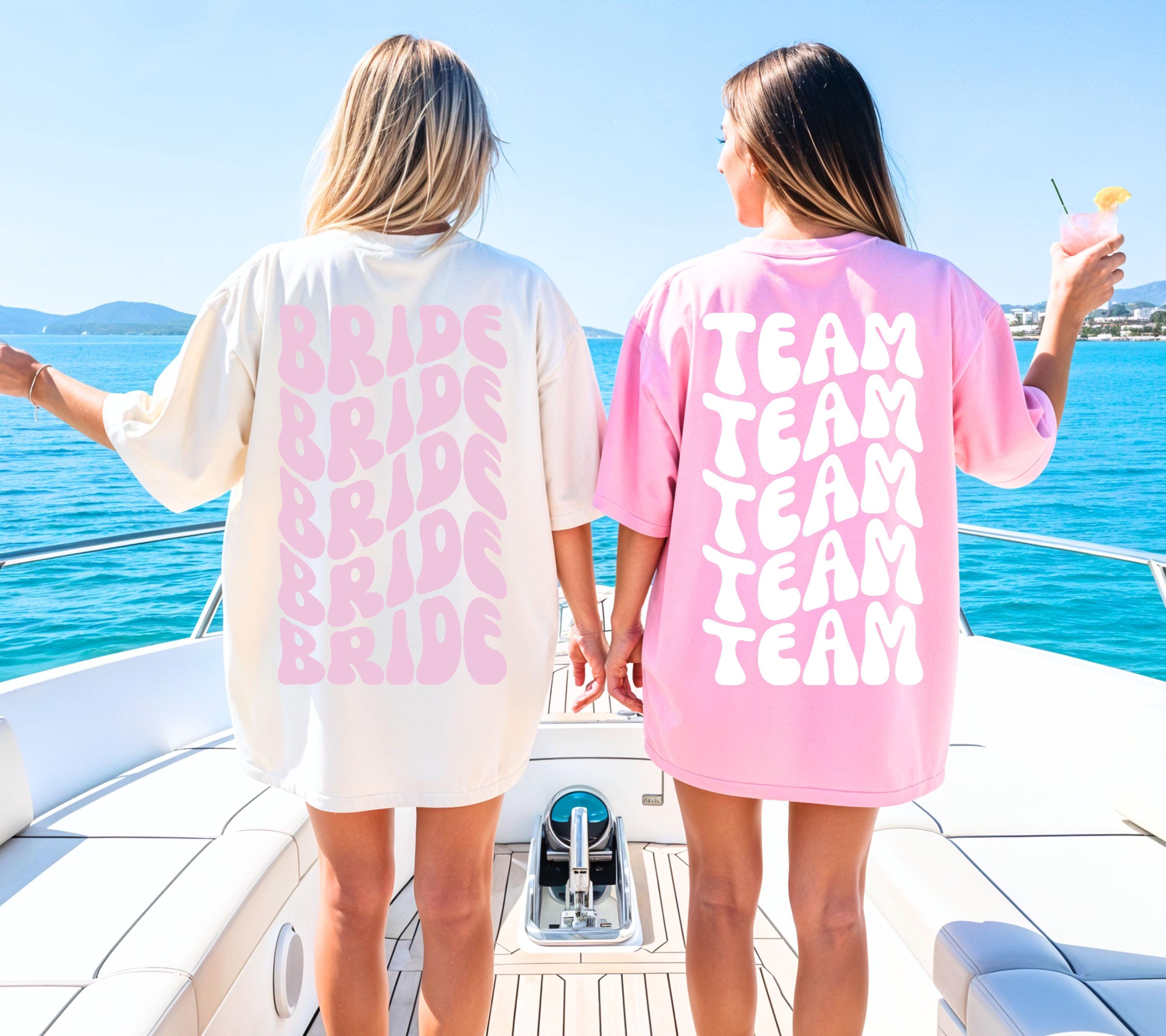 JGA T Shirt, Junggesellinnenabschied Shirts, Team Braut, Bride T-shirt, Braut Shirt, JGA Frauen, Gruppen TShirt, Backprint, Damen Shirts