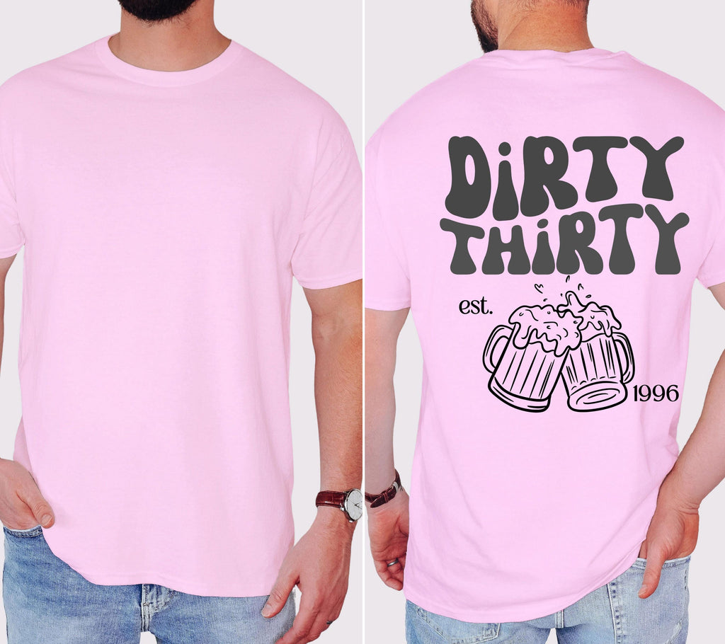 Dirty Thirty Shirt, Männer, Geburtstags Shirt, est 1996, personalisiertes 30. Geburtstag Shirt, Geschenkidee dreißig, 30 Jahre, Herren