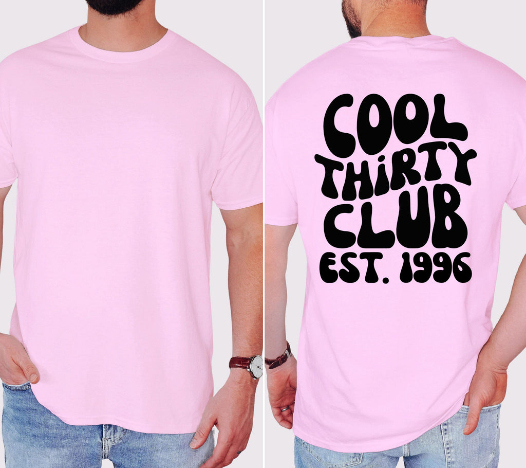 Cool Thirty Club Shirt, Männer, Geburtstags Shirt, est 1996, personalisiertes 30. Geburtstag Shirt, Geschenkidee dreißig, 30 Jahre, Herren
