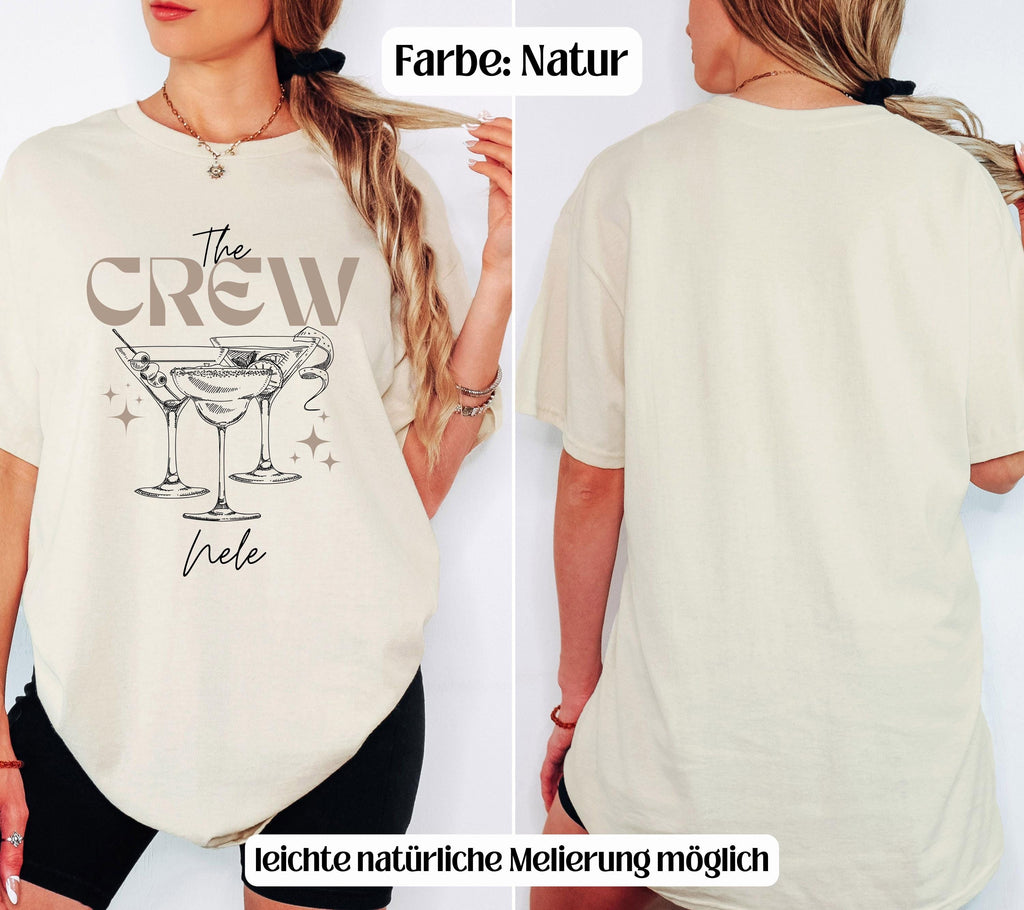 JGA Shirt, Junggesellinnenabschied Shirts, Braut Shirt, Team T Shirt, personalisierte JGA Shirts, JGA Shirts Frauen, Gruppen T Shirt, beige