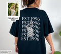 30 Geburtstag Shirt personalisiert | Vintage EST. 1996 Shirt mit Kinderfoto | Geschenk zum 30. Geburtstag | Foto T-Shirt | Geburtstag Shirt
