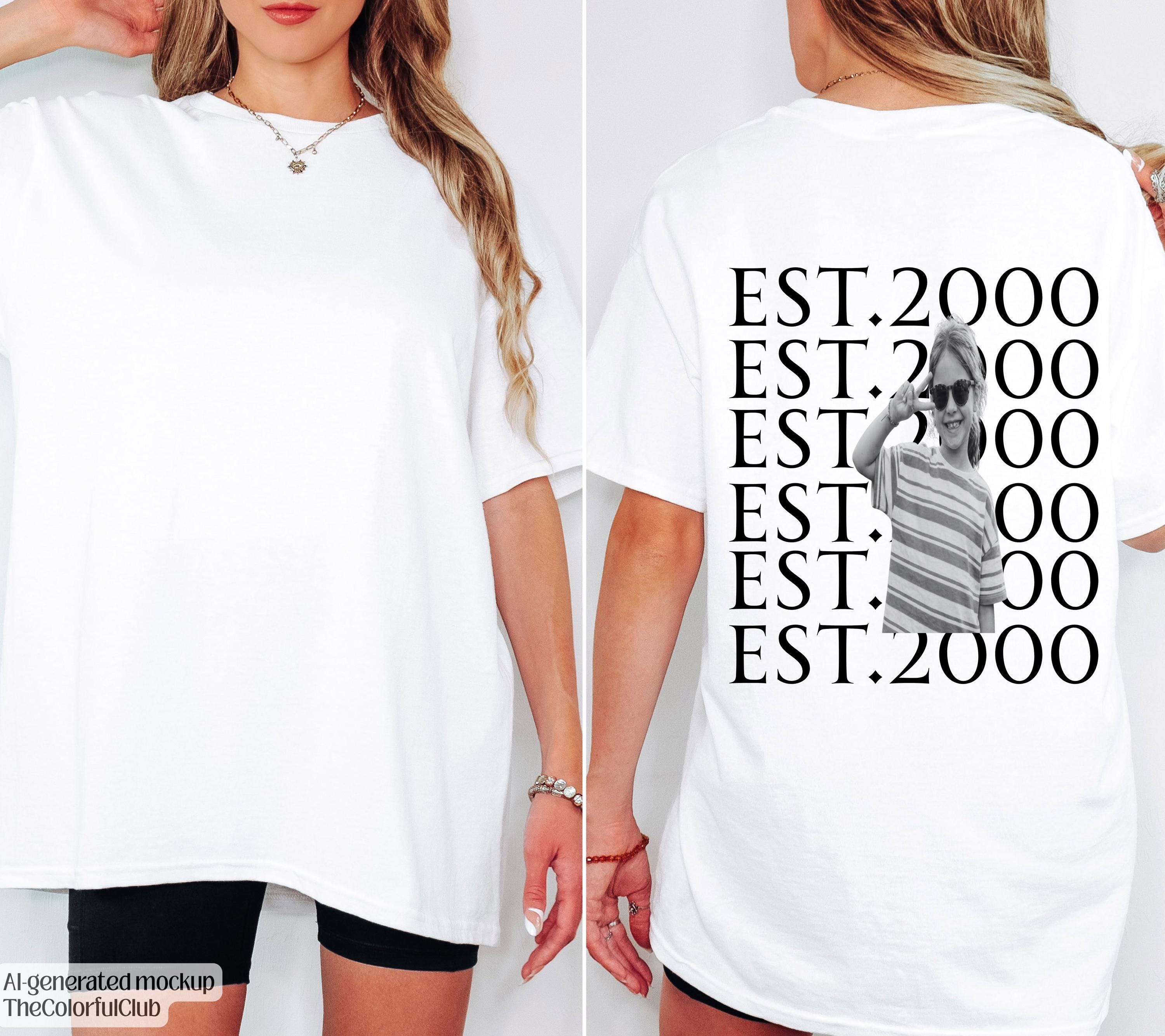 30 Geburtstag Shirt personalisiert | Vintage EST. 1996 Shirt mit Kinderfoto | Geschenk zum 30. Geburtstag | Foto T-Shirt | Geburtstag Shirt