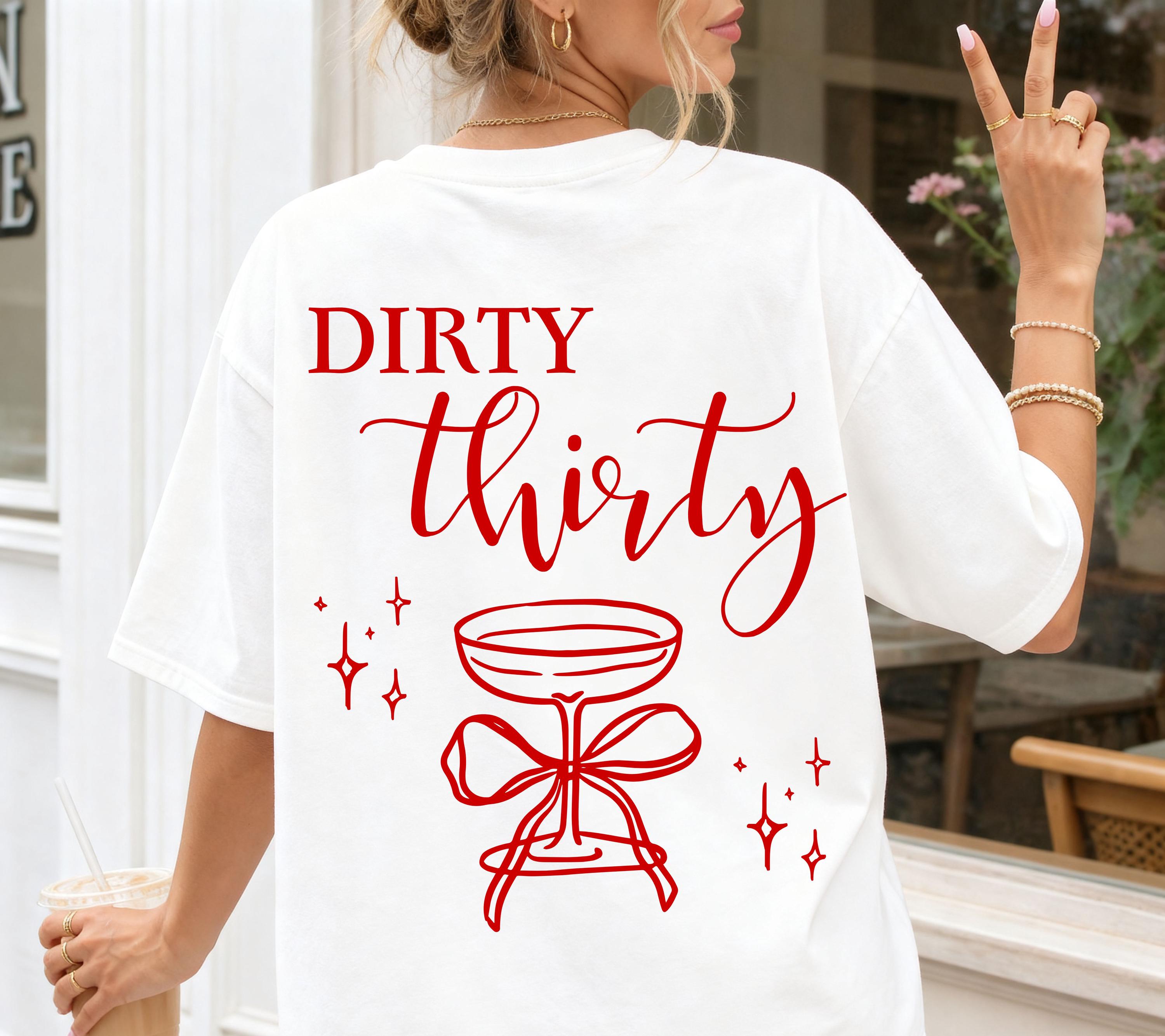 Dirty Thirty Shirt, Geburtstags Shirt, 1996, personalisiertes 30. Geburtstag Shirt, Geschenkidee dreißig, 30 Jahre, Geburtstagsshirt, Party