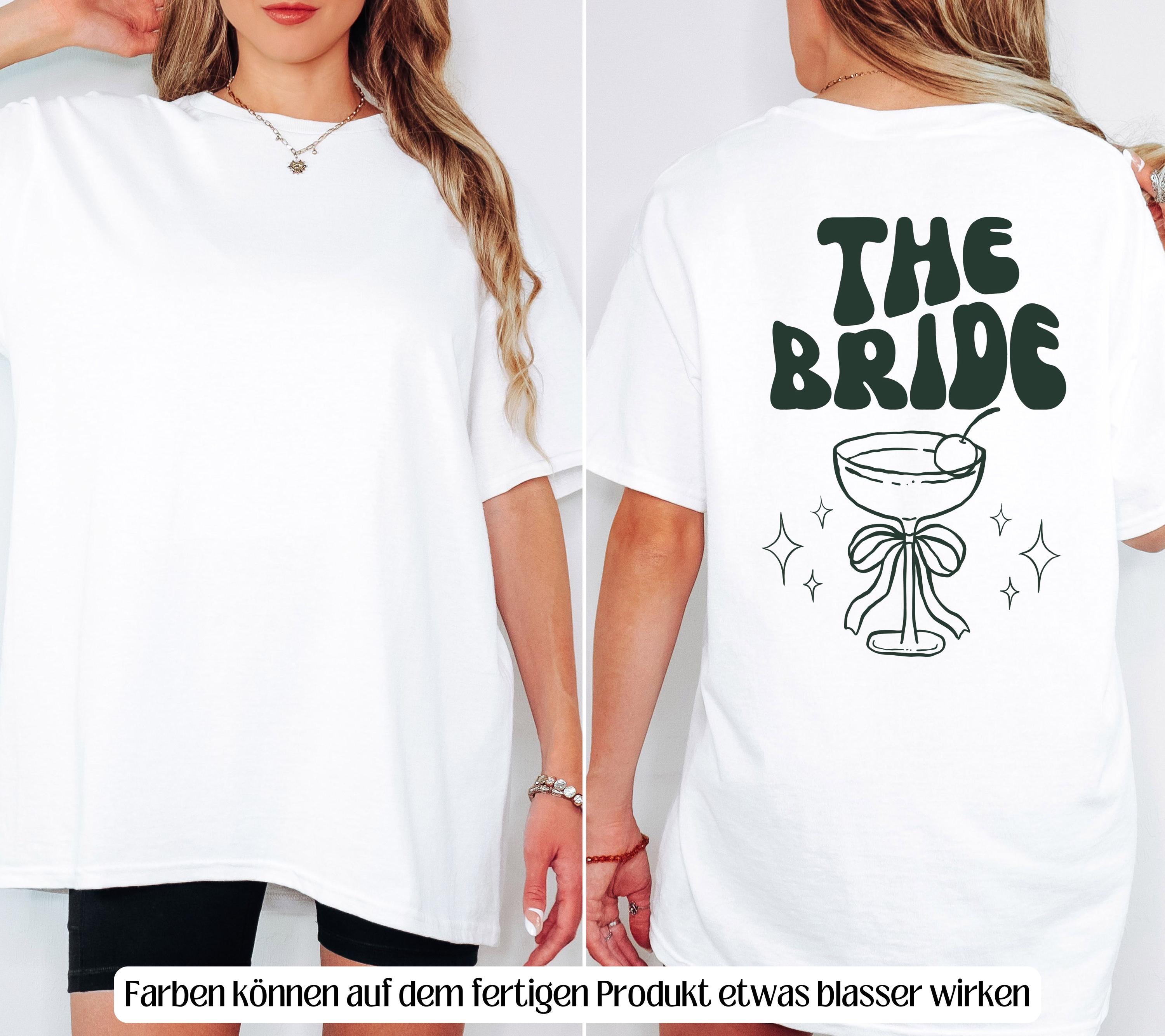 JGA Shirt Backprint, Junggesellinnenabschied Shirts, JGA Shirts grün, Bride, Team, Braut T-Shirt, JGA Frauen, Gruppenshirt, Hochzeit Shirt